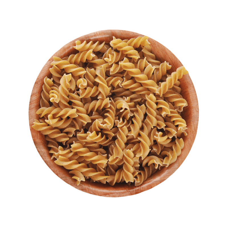 wholemeal spiral pasta
