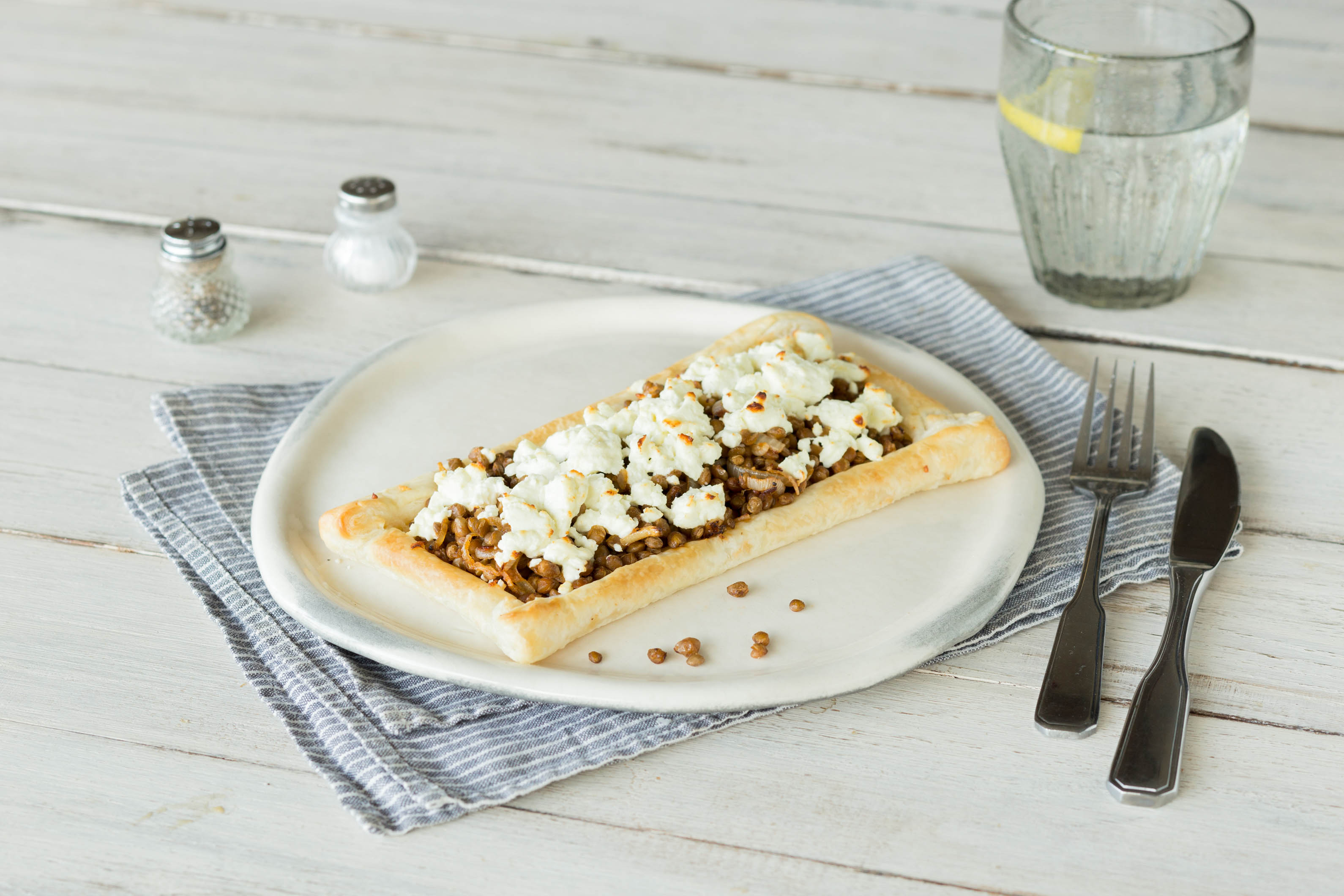 Middle Eastern Spiced Lentil and Feta Tart