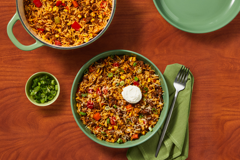 One-Pot Cheesy Mexican-Style Beef and Rice 