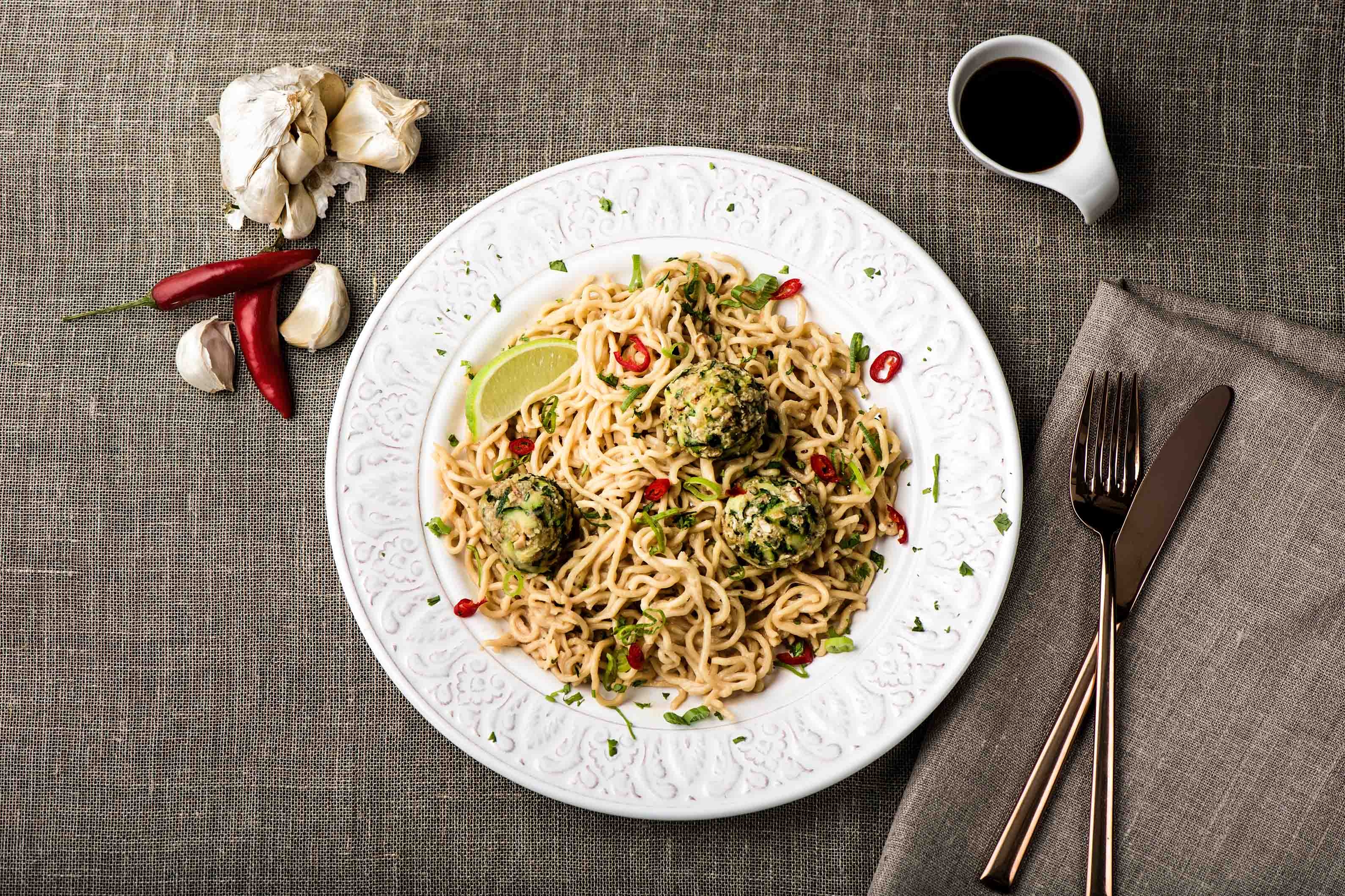 Spicy Peanut & Courgette Balls