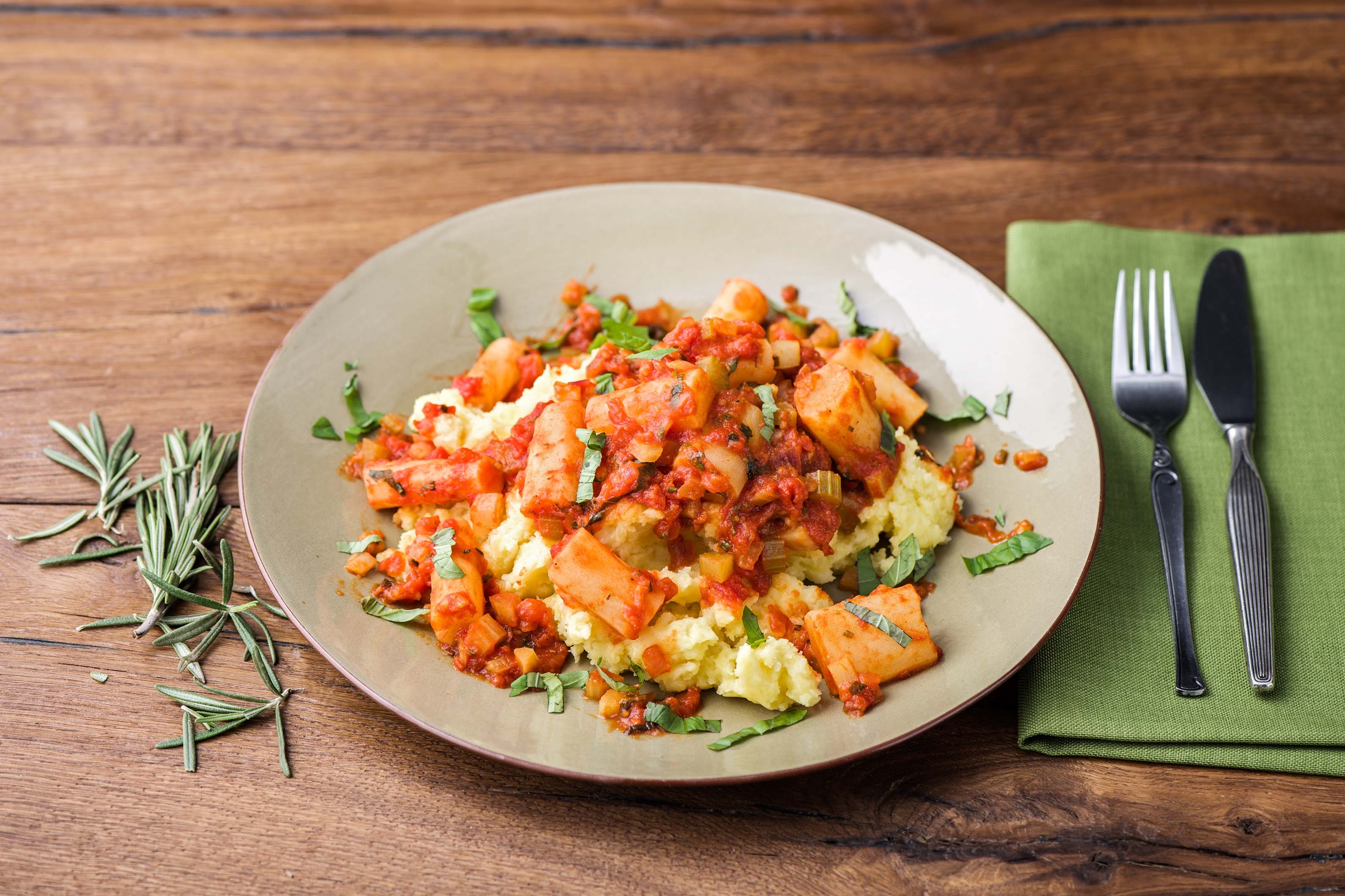 Würziges Tomaten-Schwarzwurzelgemüse