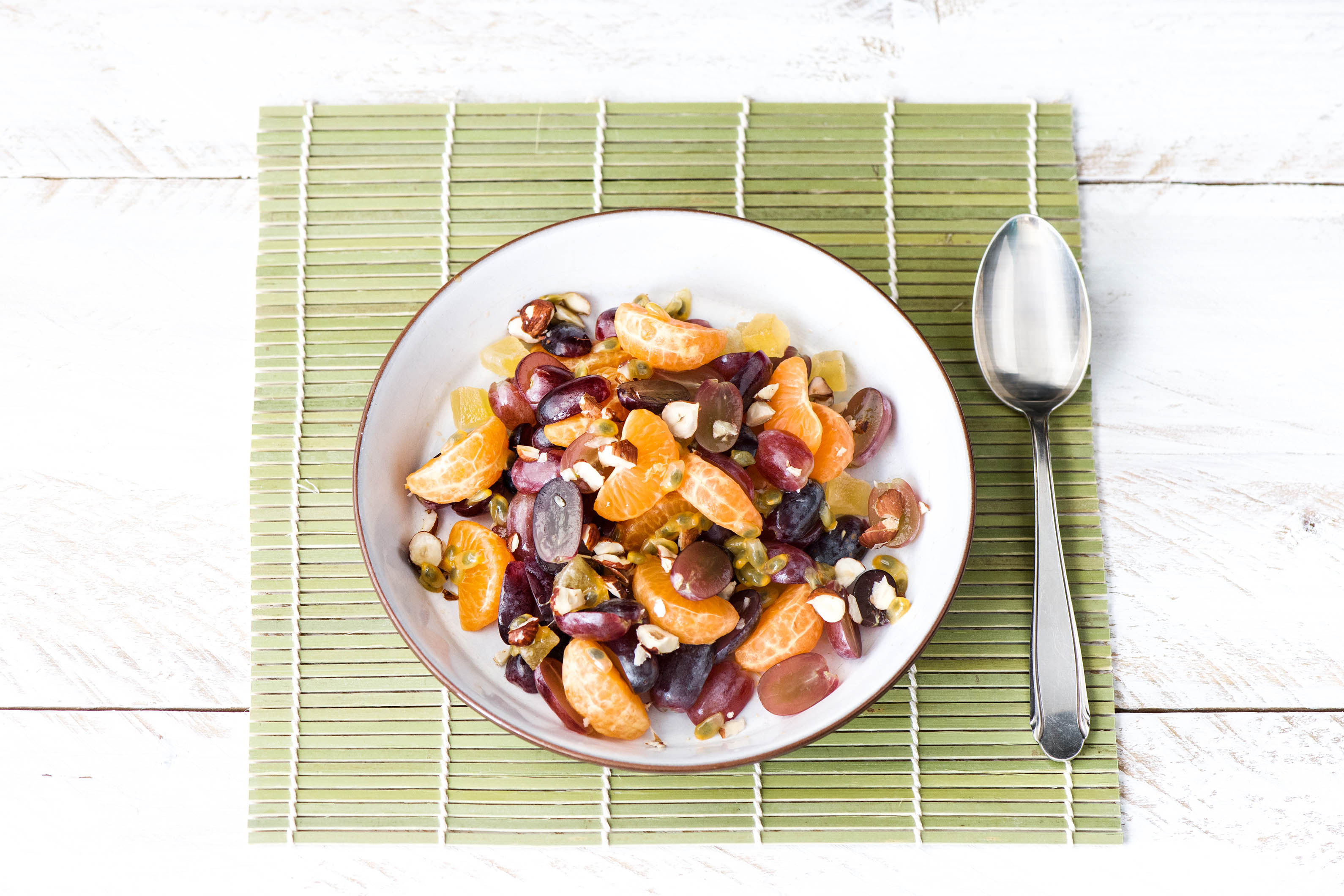 Fruitsalade met gedroogde ananas