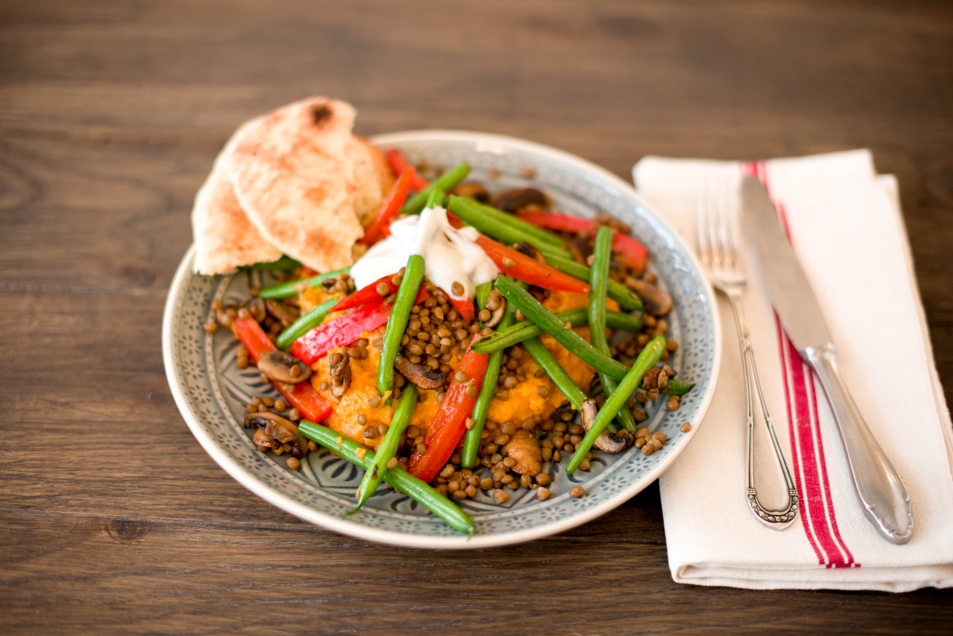 Indisches Süßkartoffel-Karotten-Püree