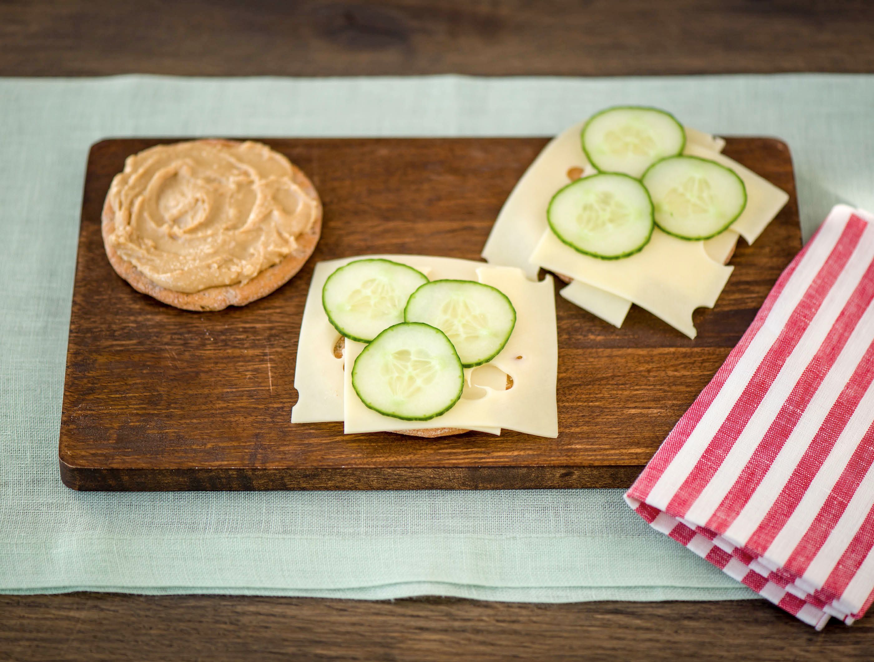 Volkoren Finse ronde met pindakaas