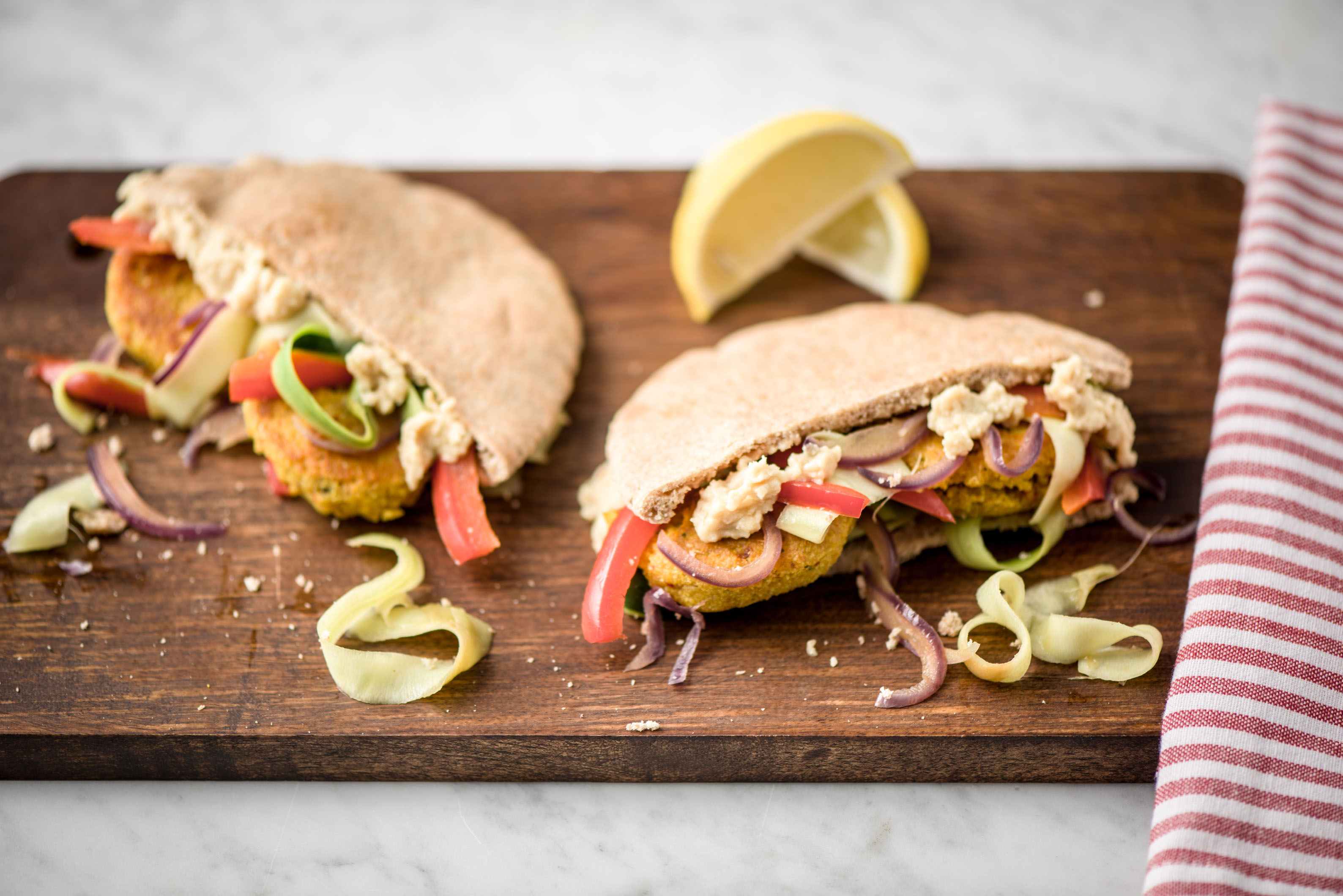 Falafels with Hummus & Mediterranean Vegetables
