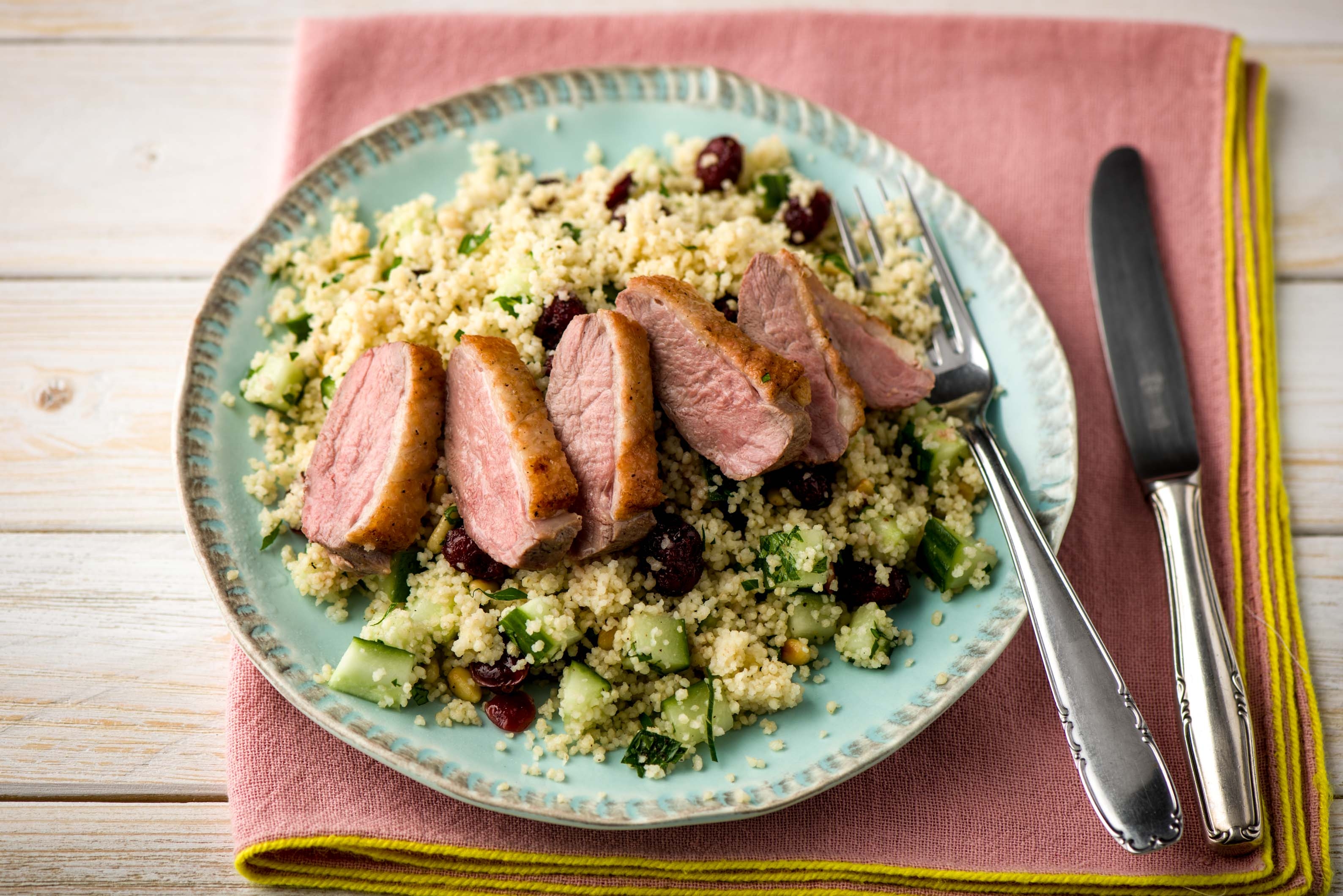 Roast Duck Breast with Jewelled Couscous