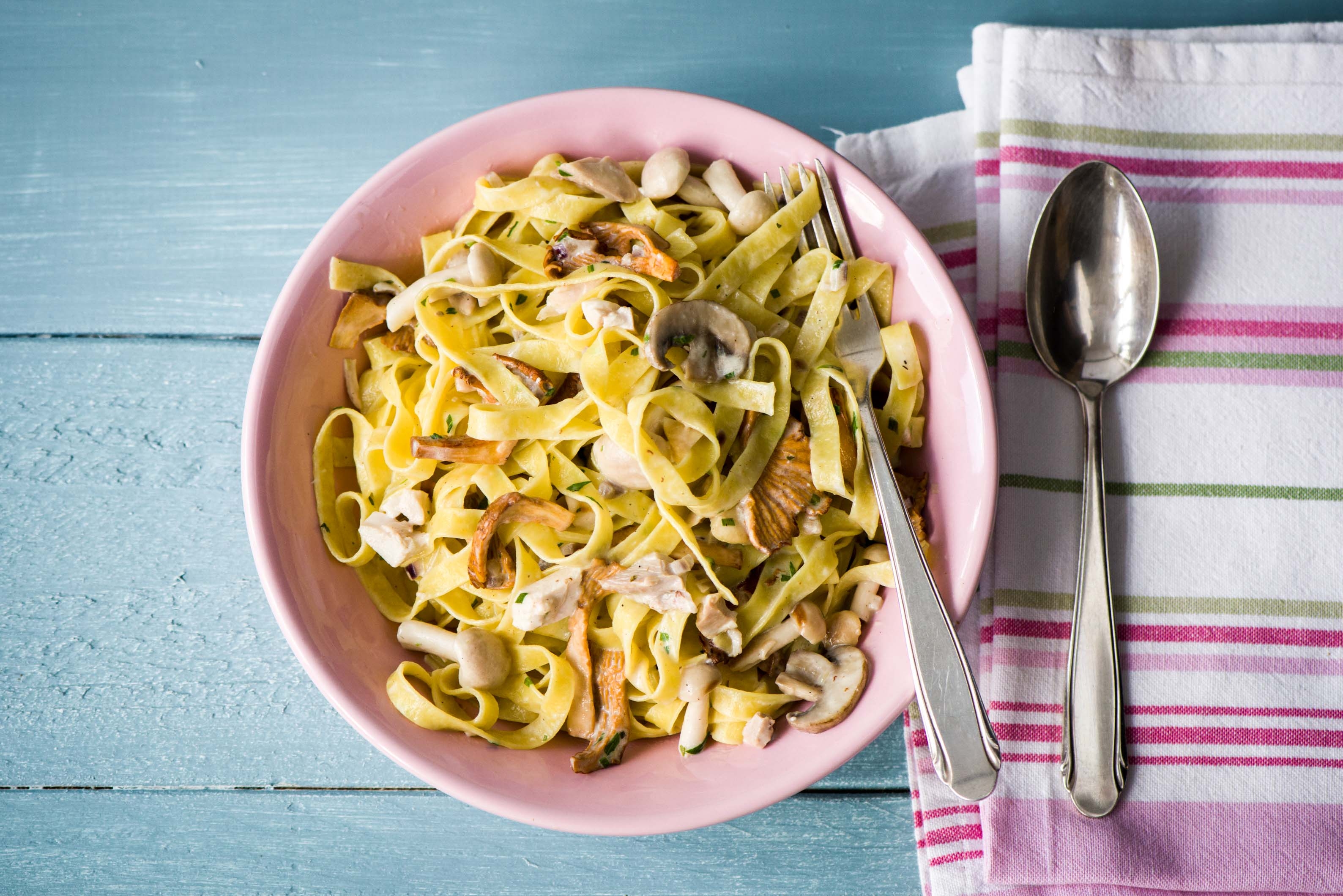 Wild Mushroom and Chicken Tagliatelle