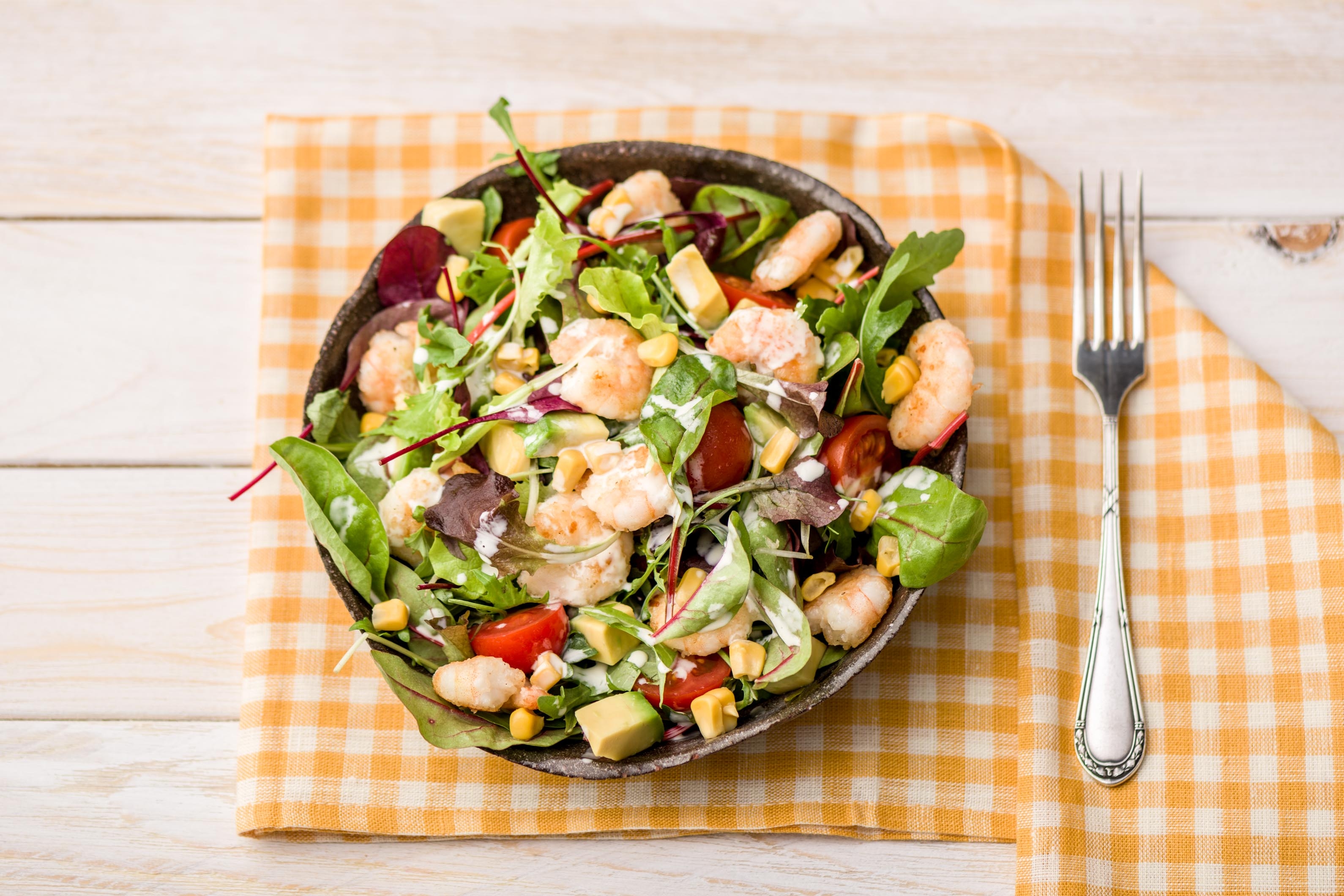 Salt & Pepper Prawn Salad