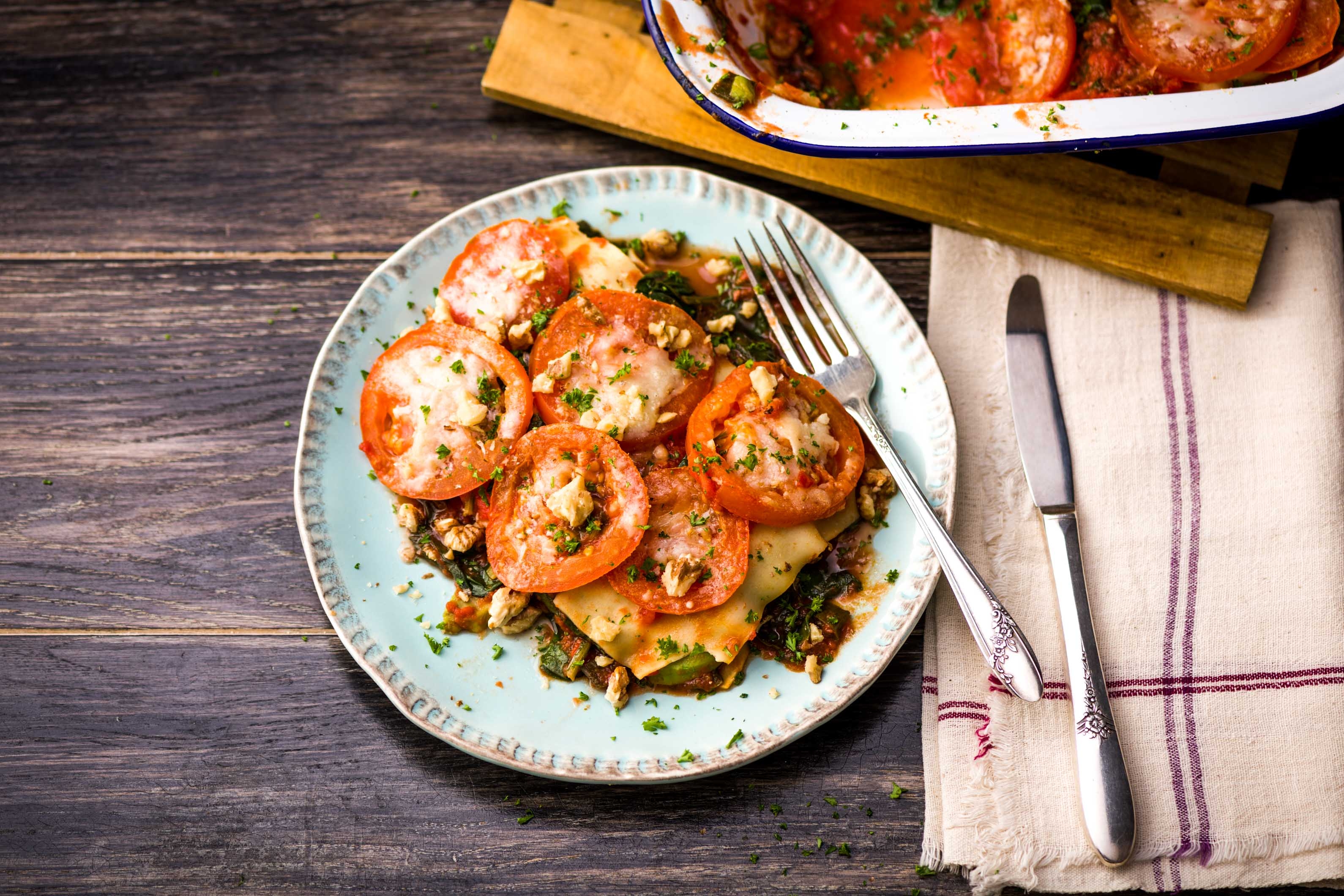 Avocado-Spinat-Lasagne