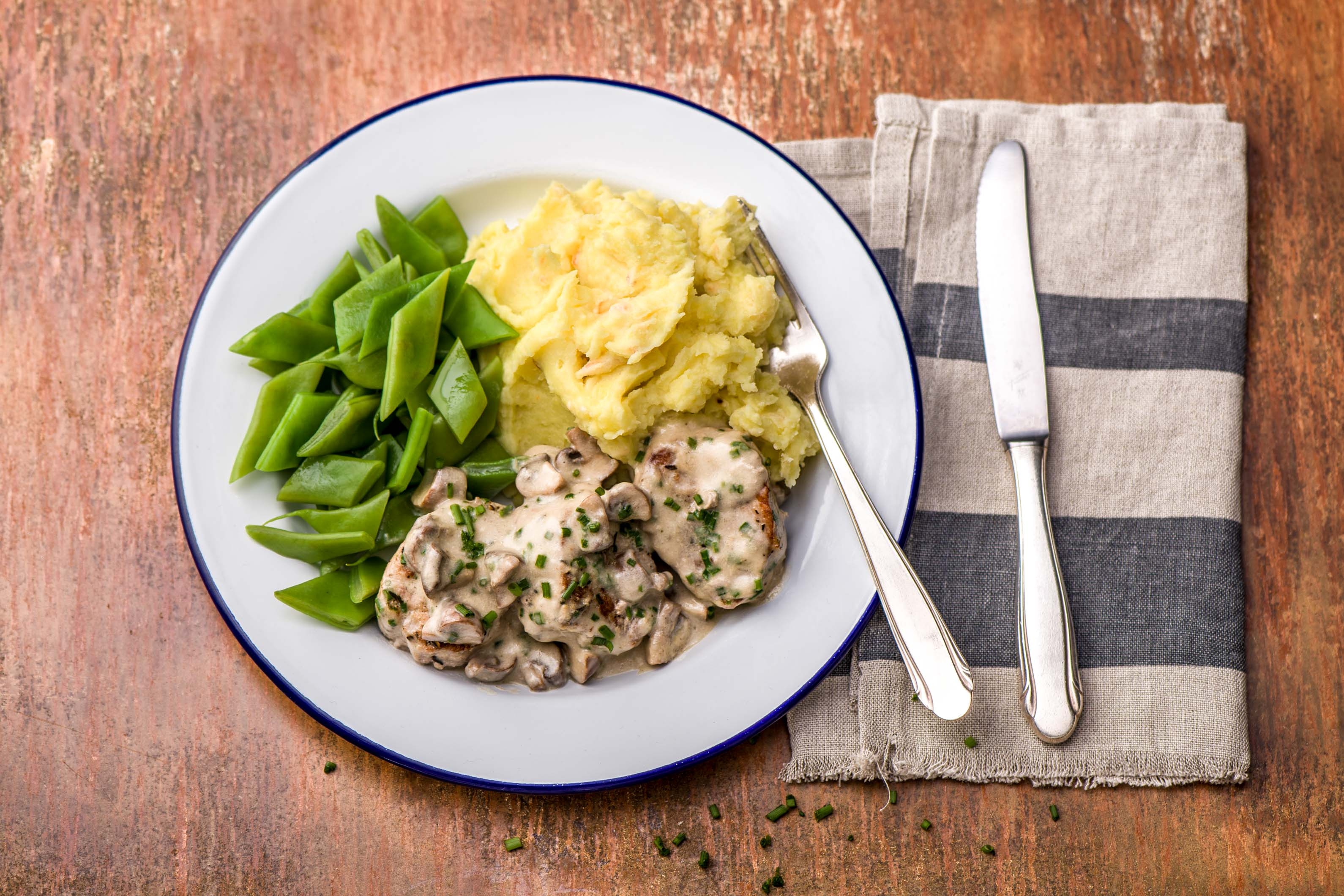 Klassiker: Schweinefilet mit Champignons-Soße