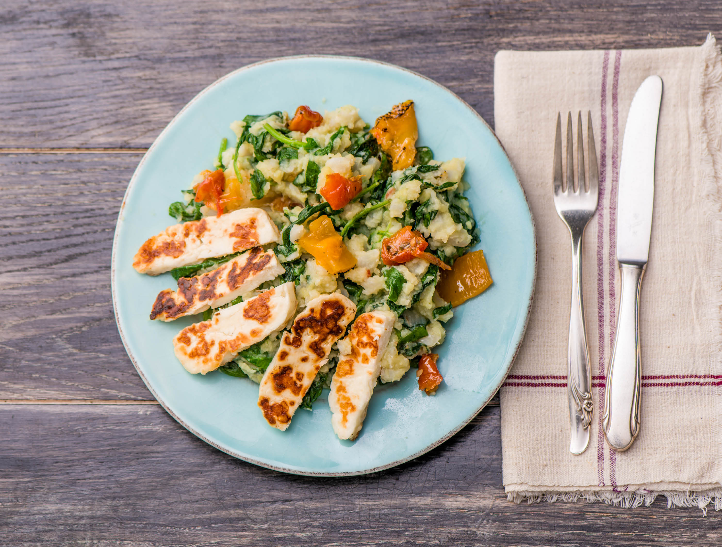 Aardpeer-spinaziestamppot