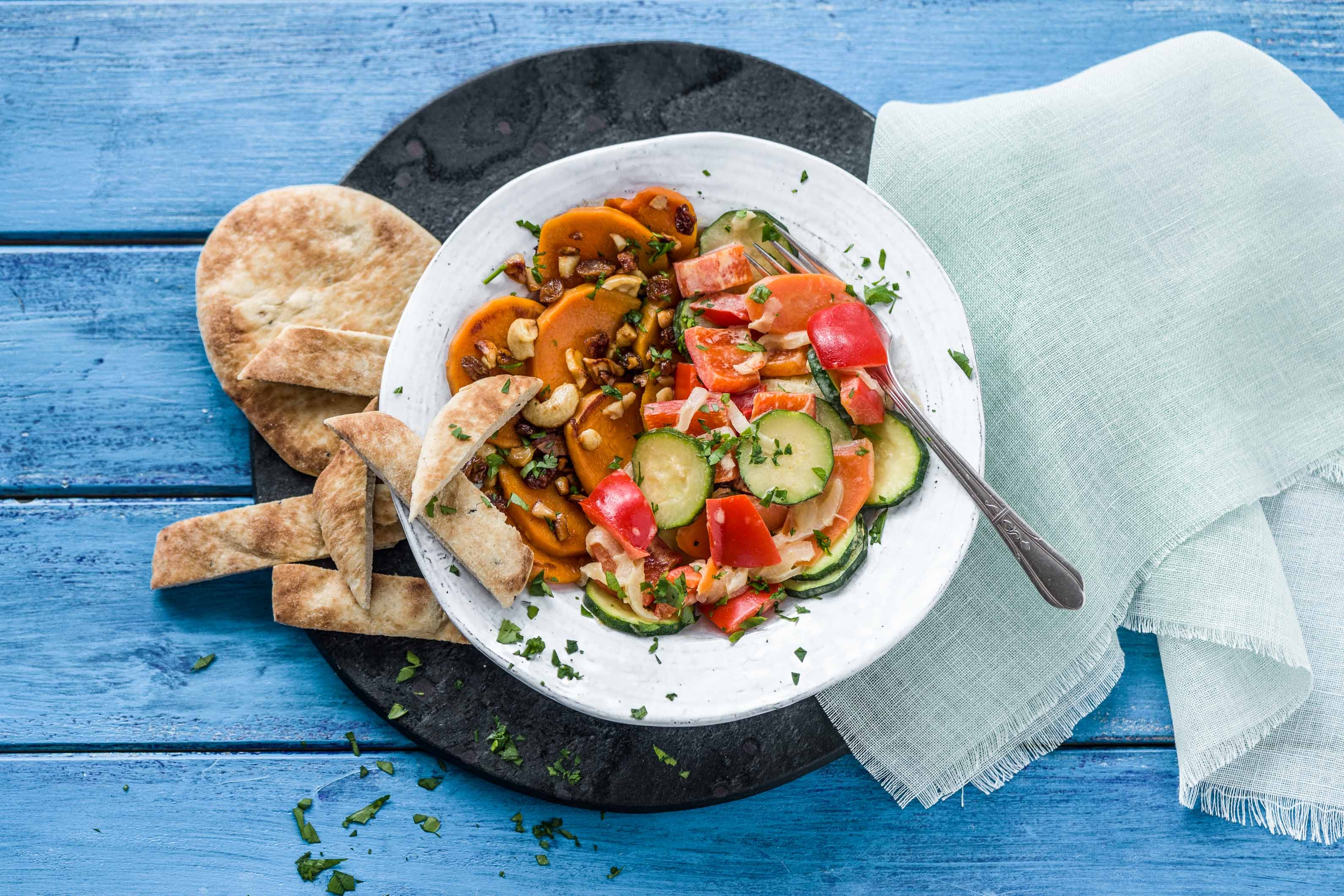 Orientalisch: Kokos-Gemüse-Curry mit Süßkartoffeln