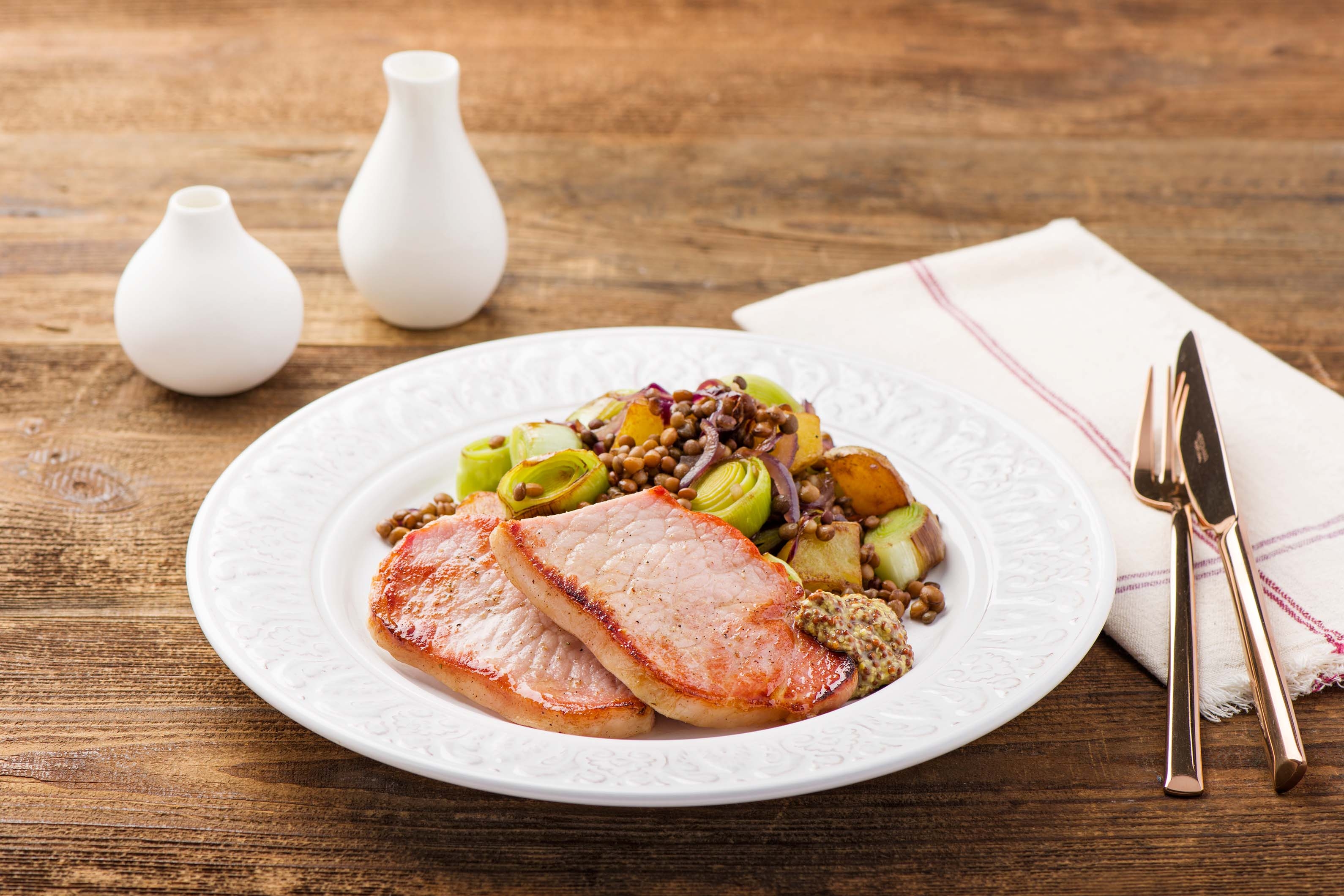 Mustardy Gammon Steaks