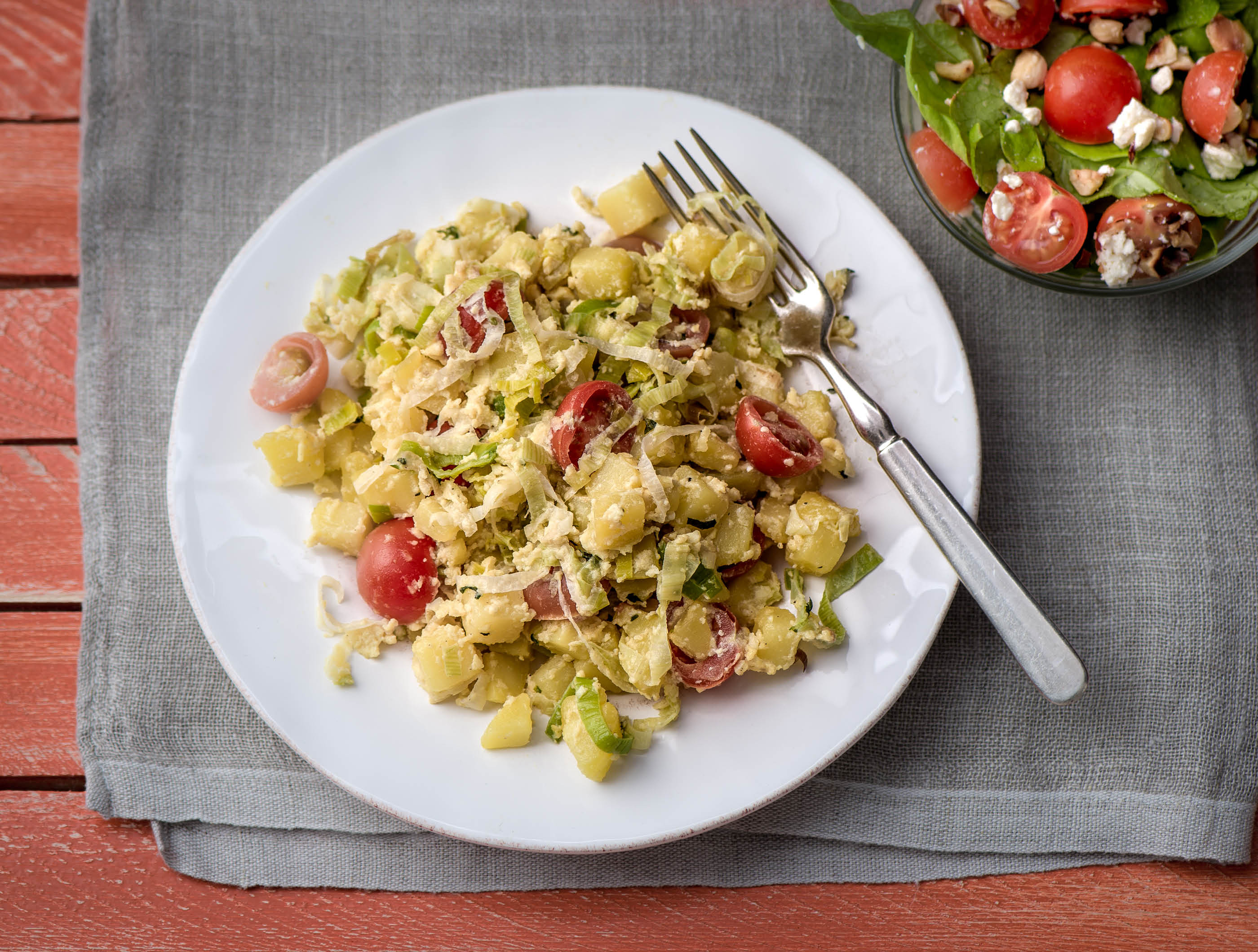 Aardappel-preiroerbak