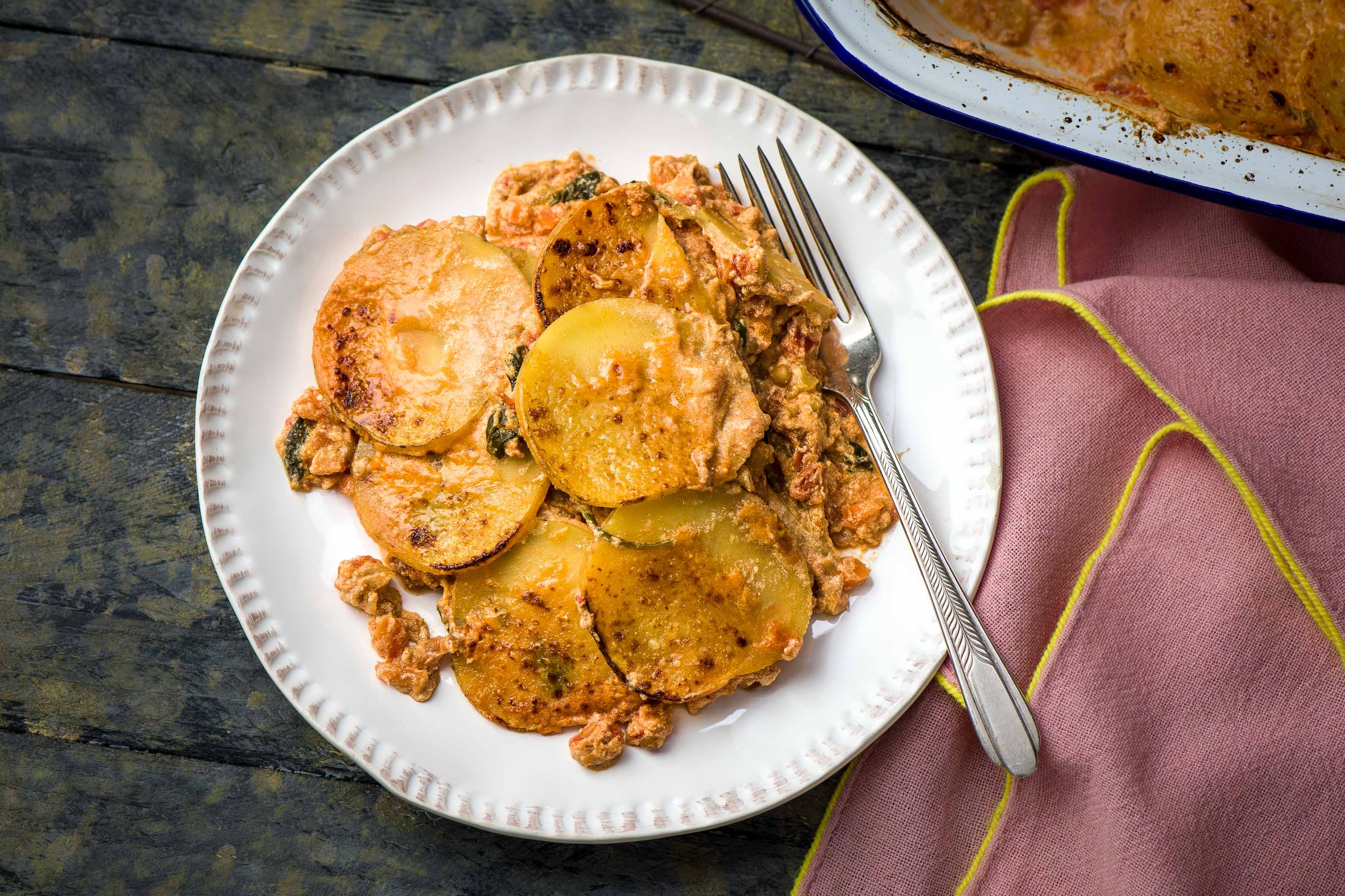Warming Lentil, Ricotta and Spinach Moussaka