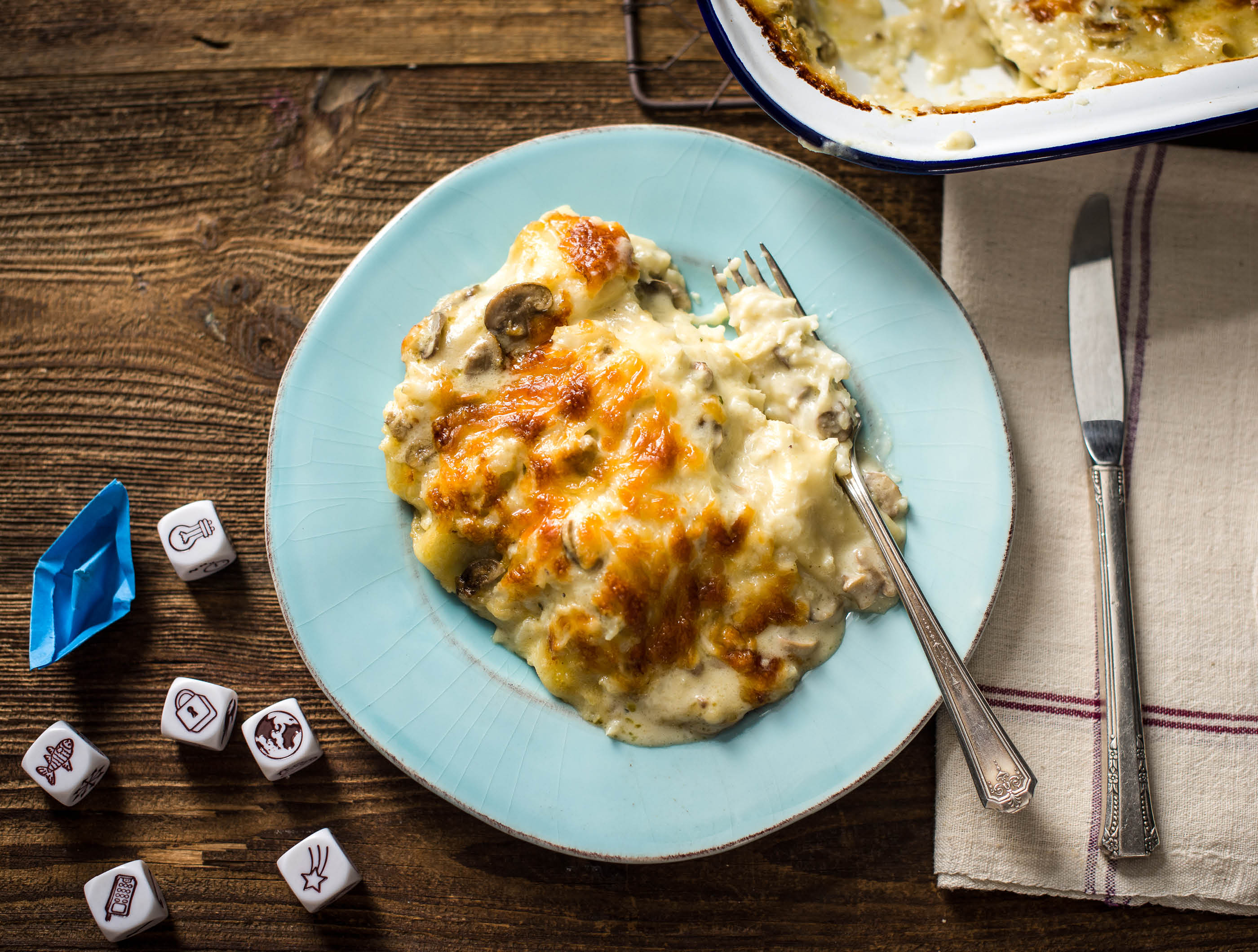 Lasagne met champignon-roomsaus