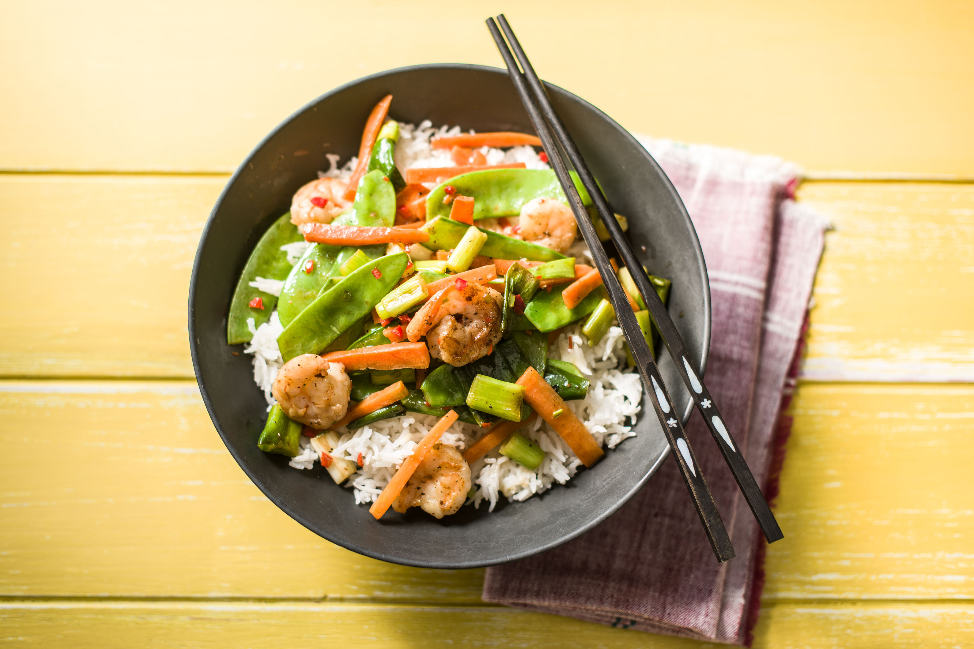 Prawn & Snow Pea Stir-fry