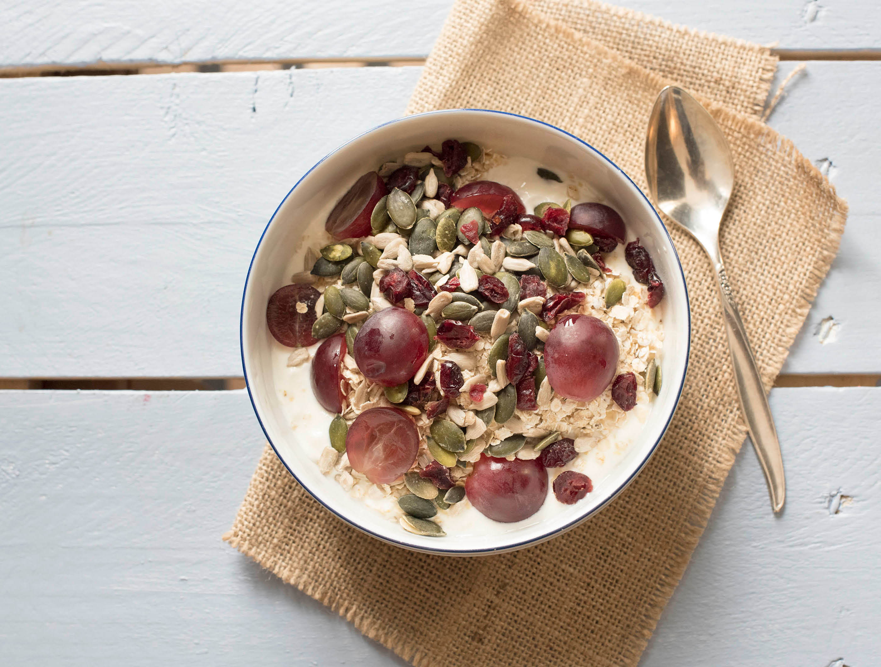 Halfvolle yoghurt met havermout