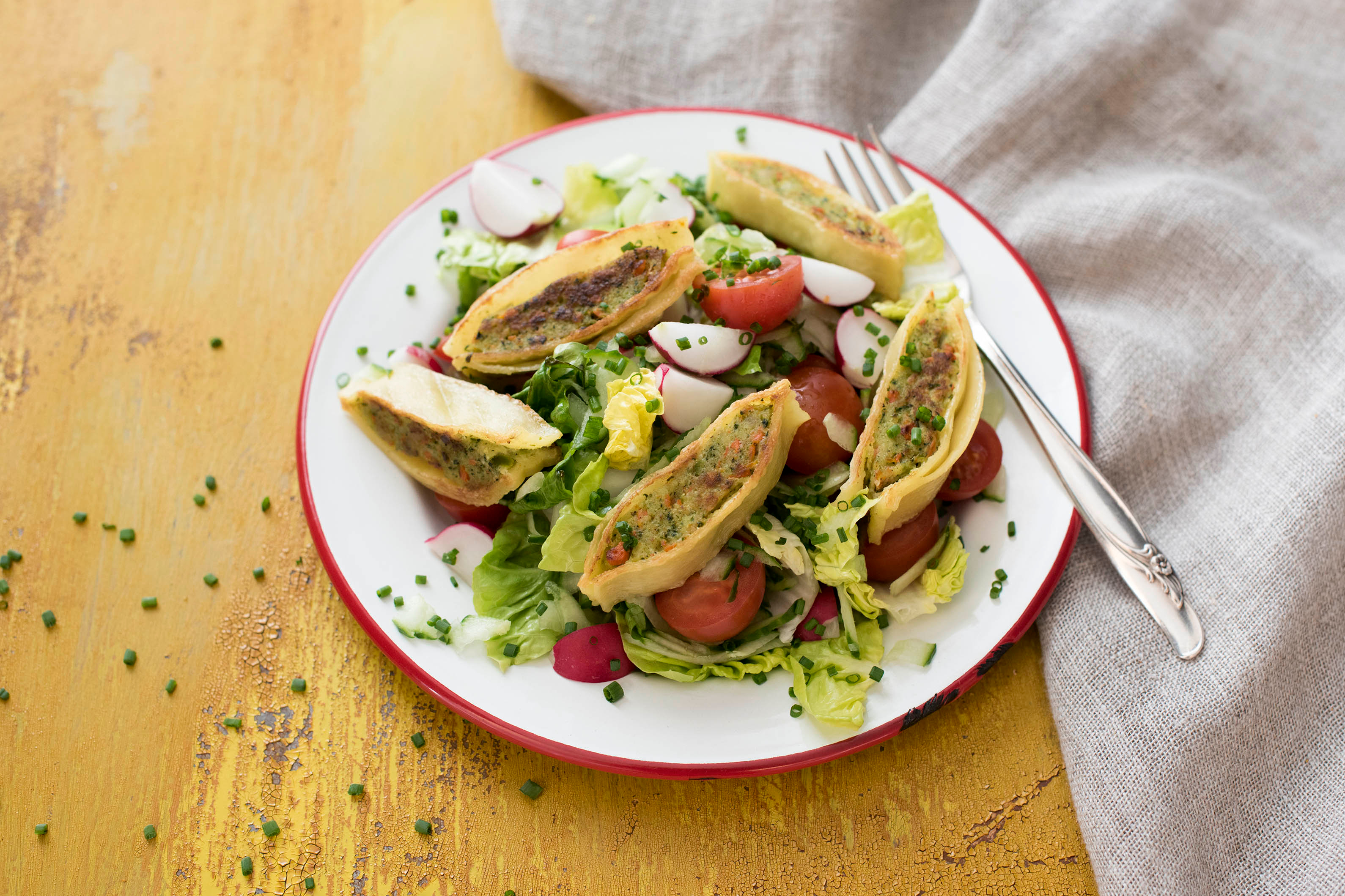 Knusprig gebratene Maultaschen