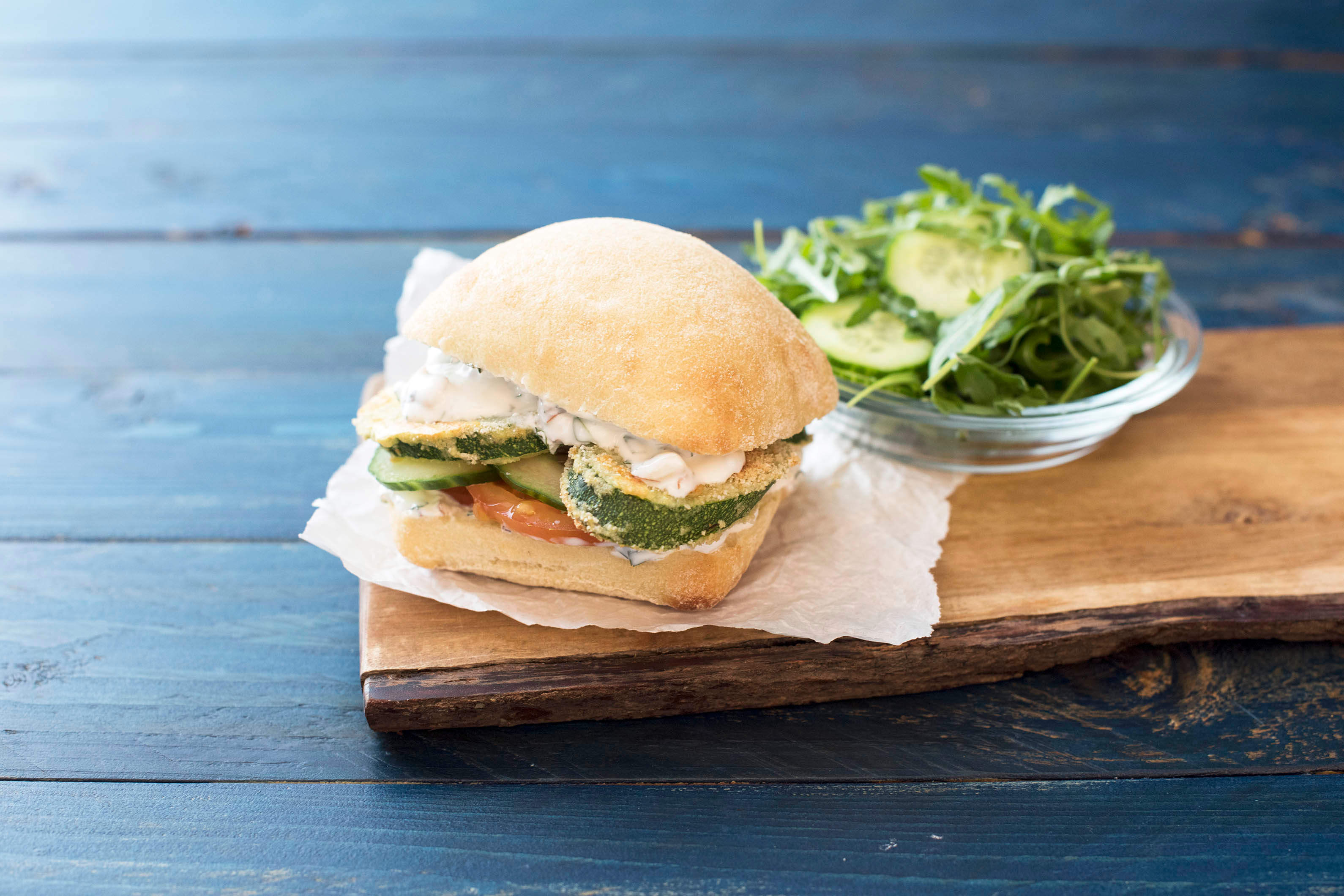 Köstlicher Zucchini-Burger