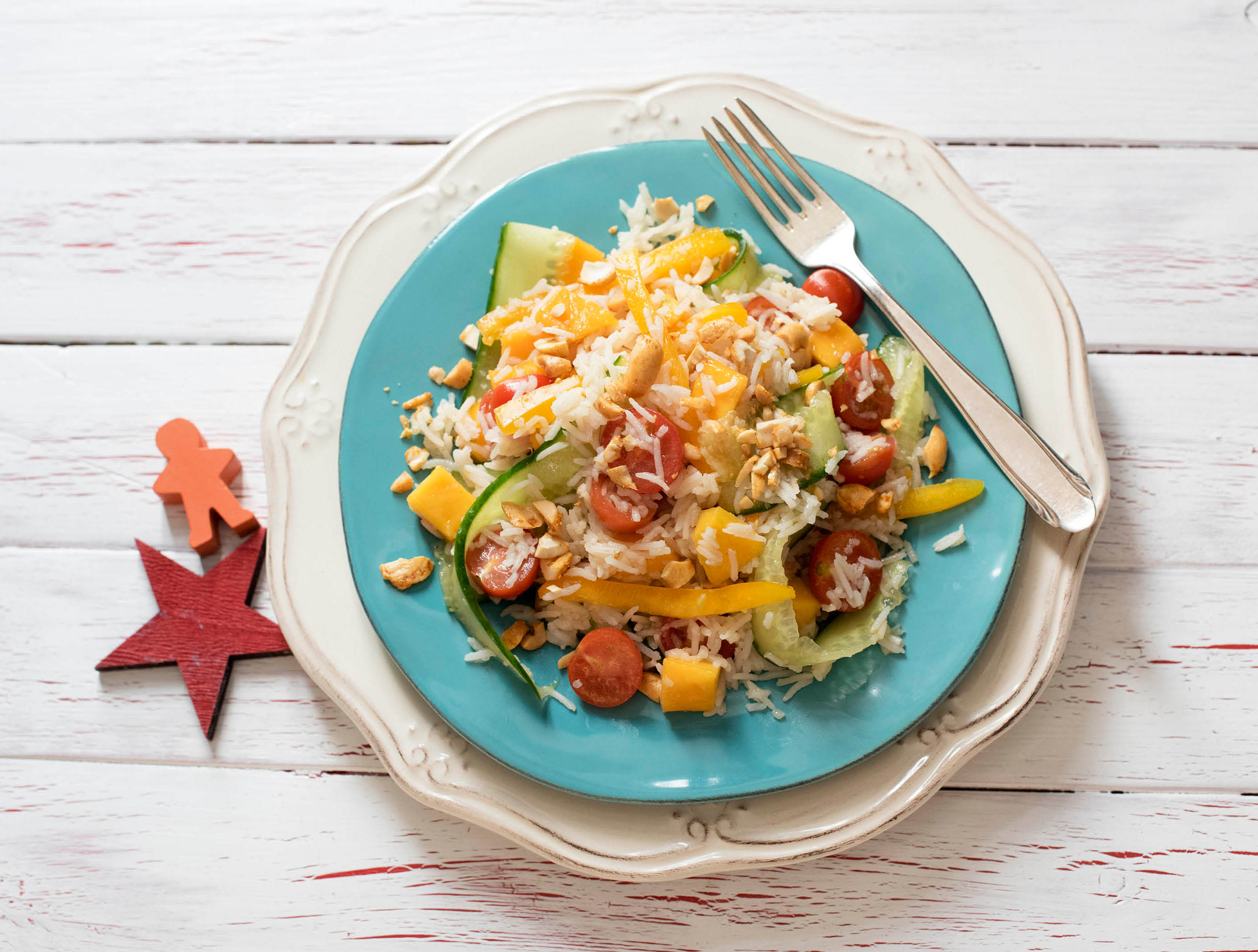 Oosterse rijstsalade