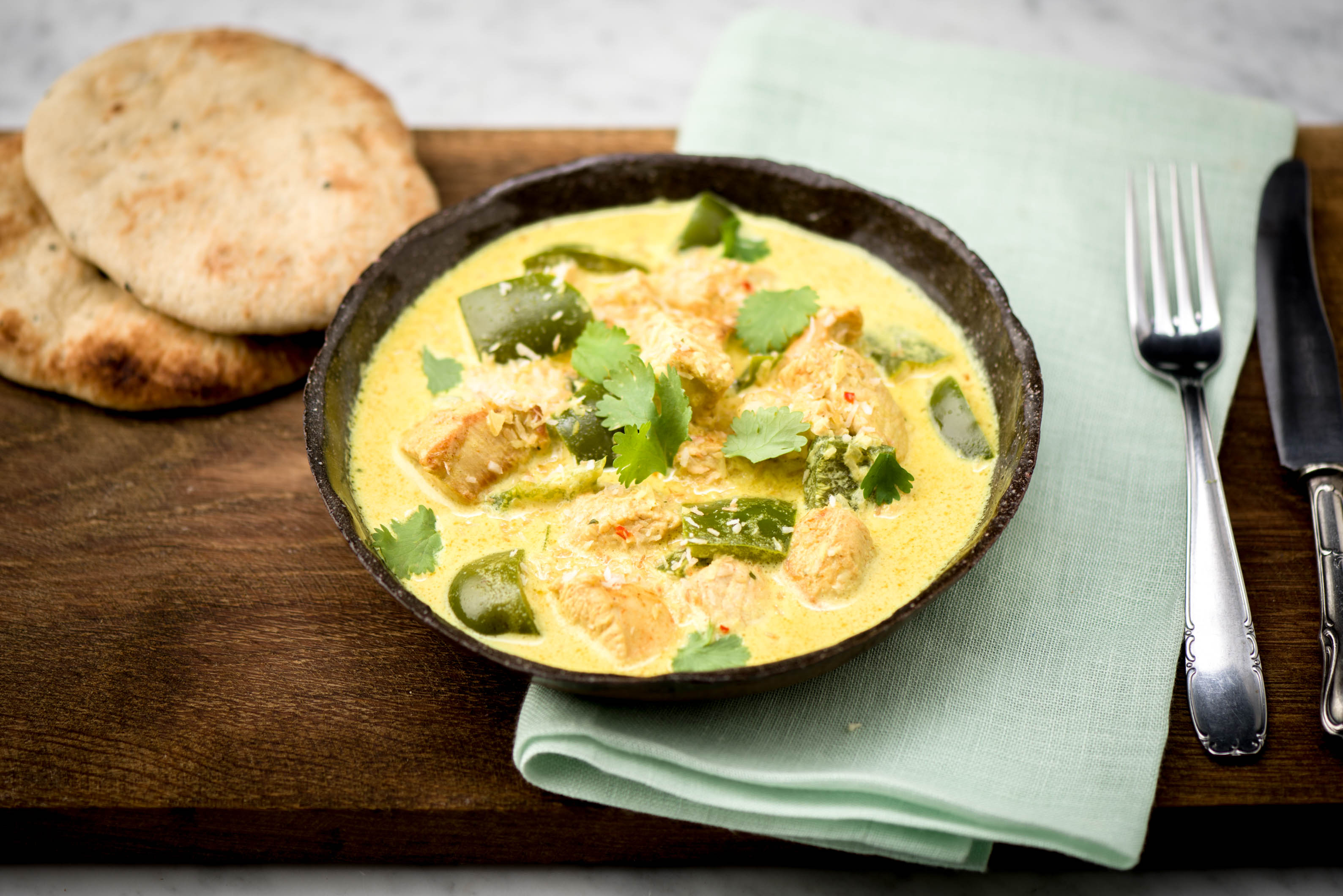 Indisches Truten-Curry in Kokossoße