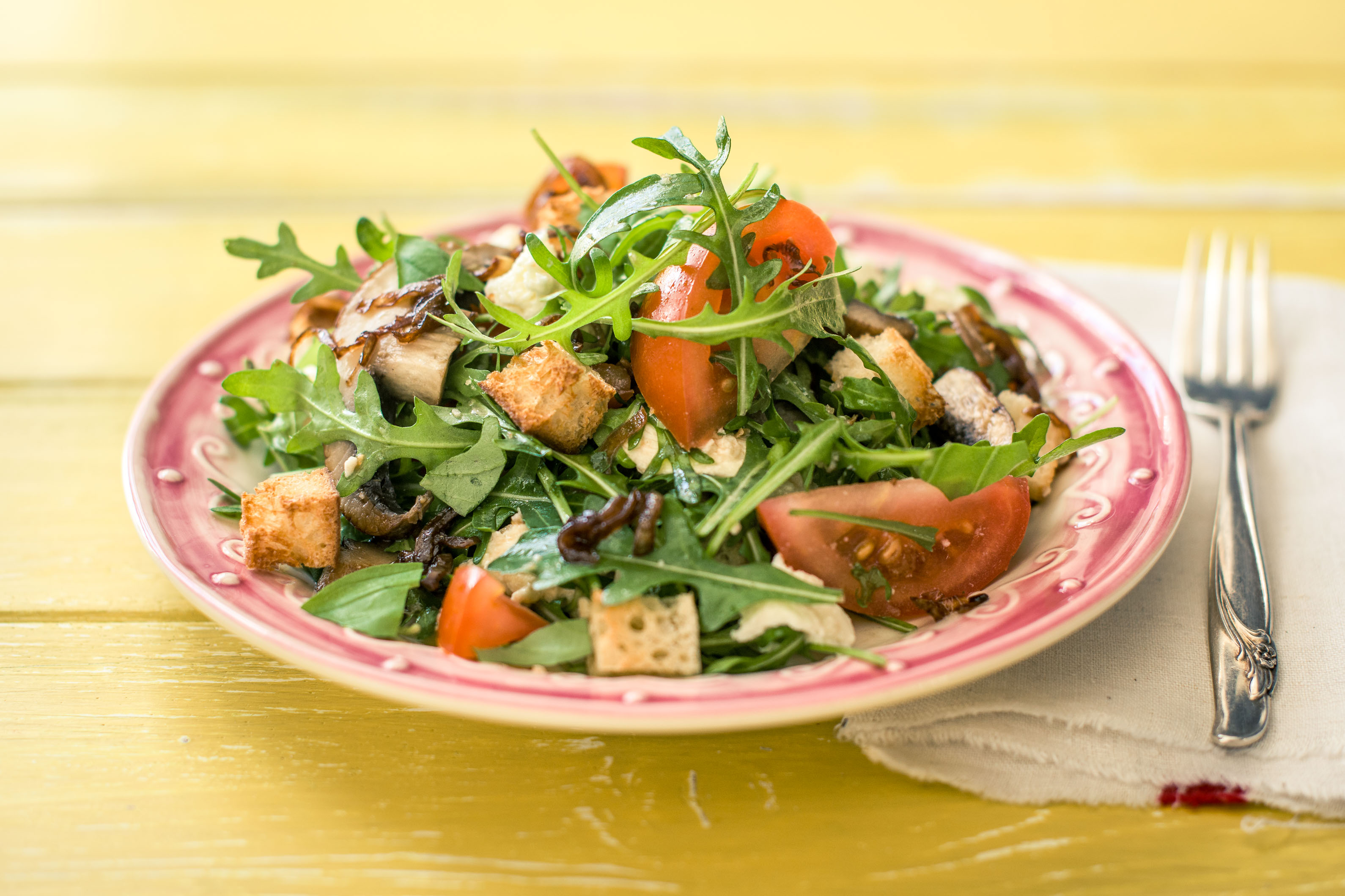 Mushroom Panzanella Salad