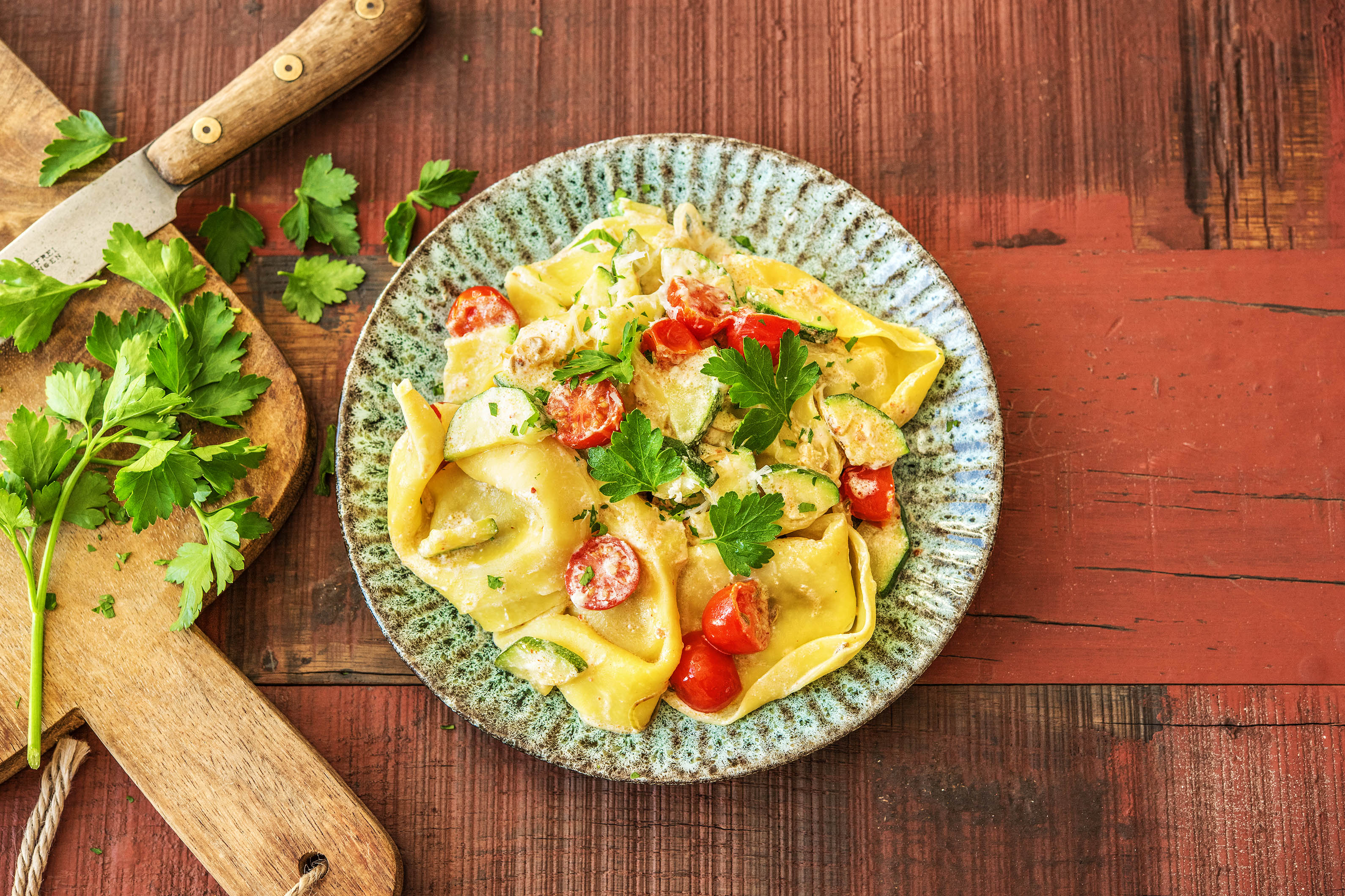 Scharfe Pilz-Tortellini