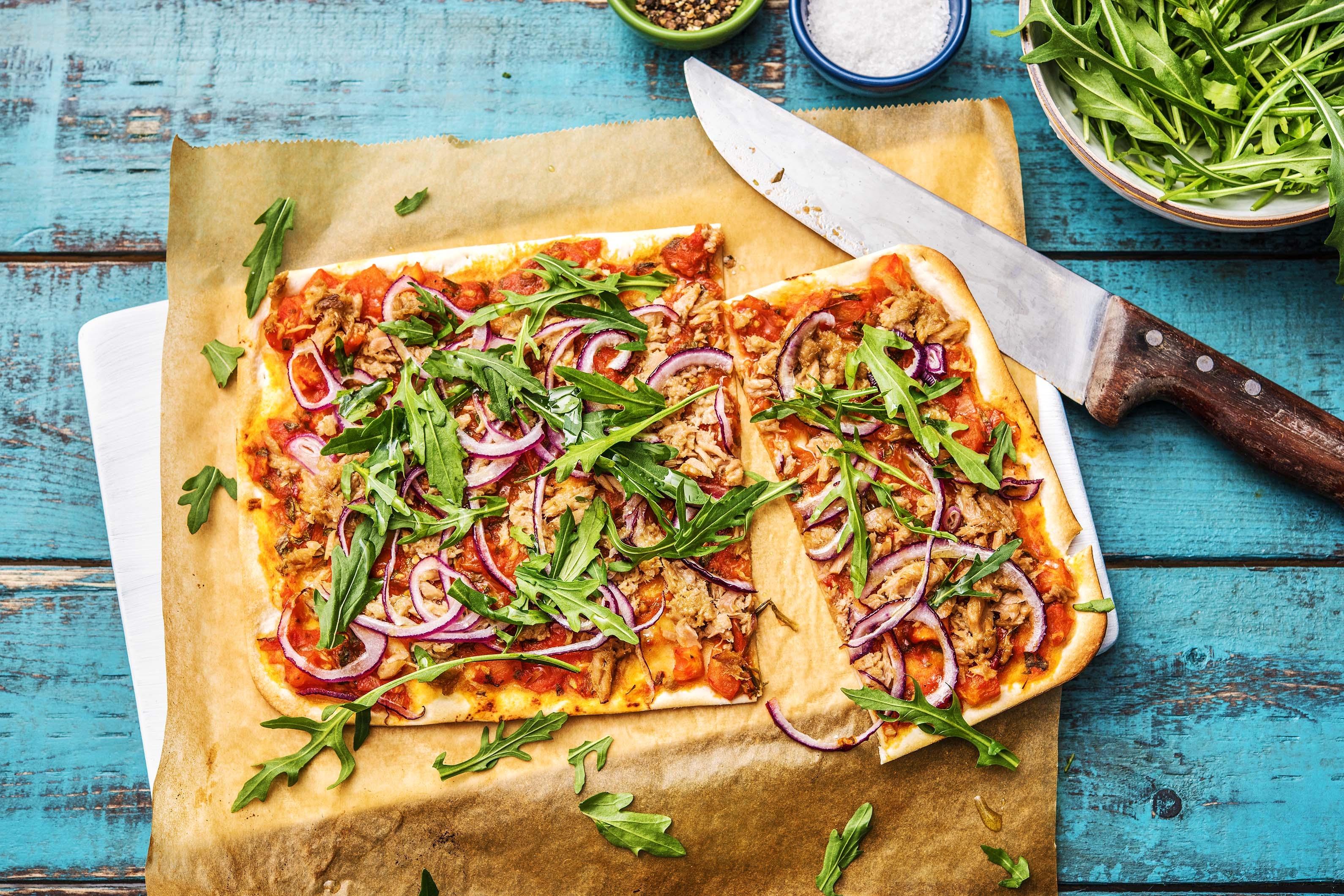 Schneller Thunfisch-Flammkuchen