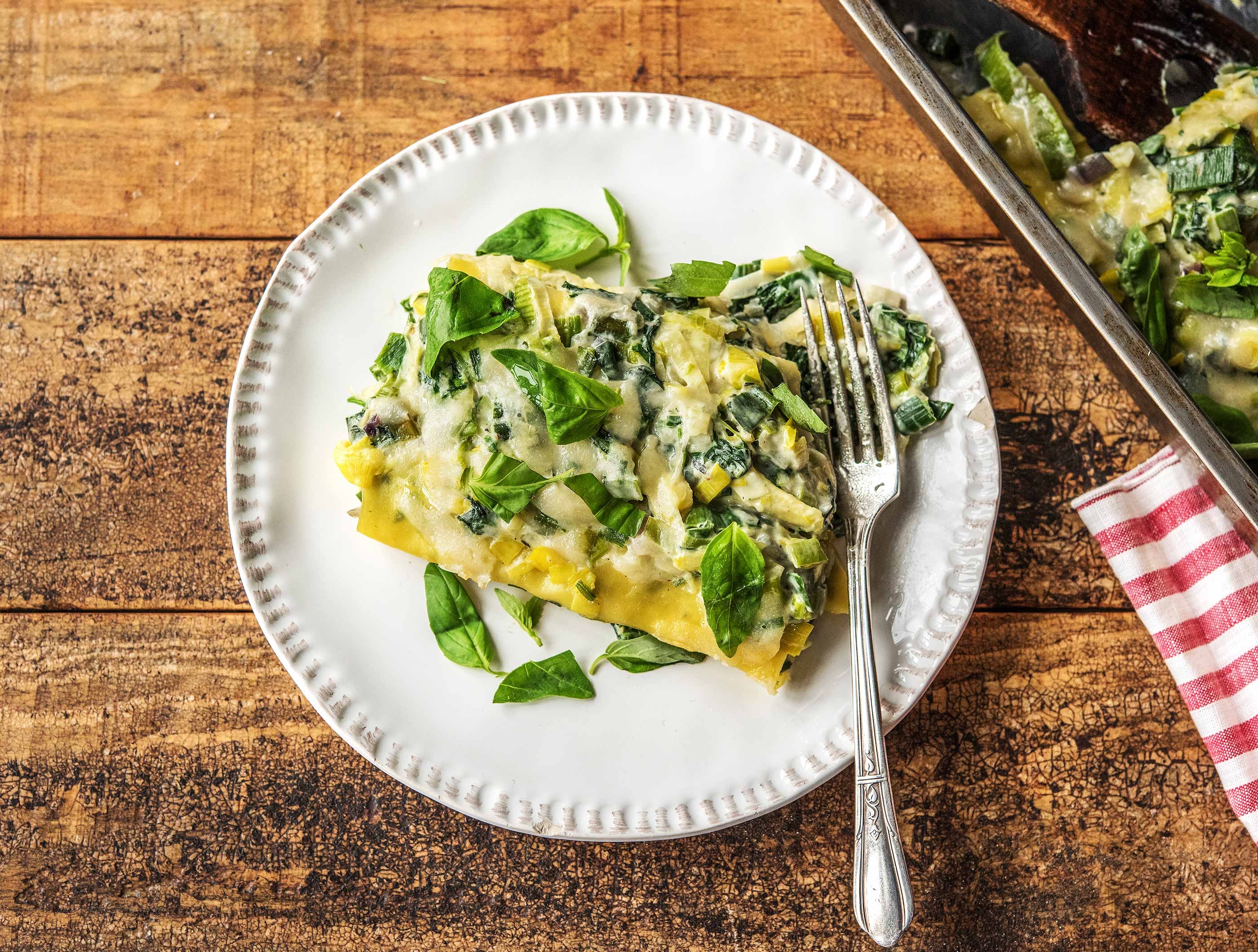 Cannelloni de poireaux aux épinards et mascarpone