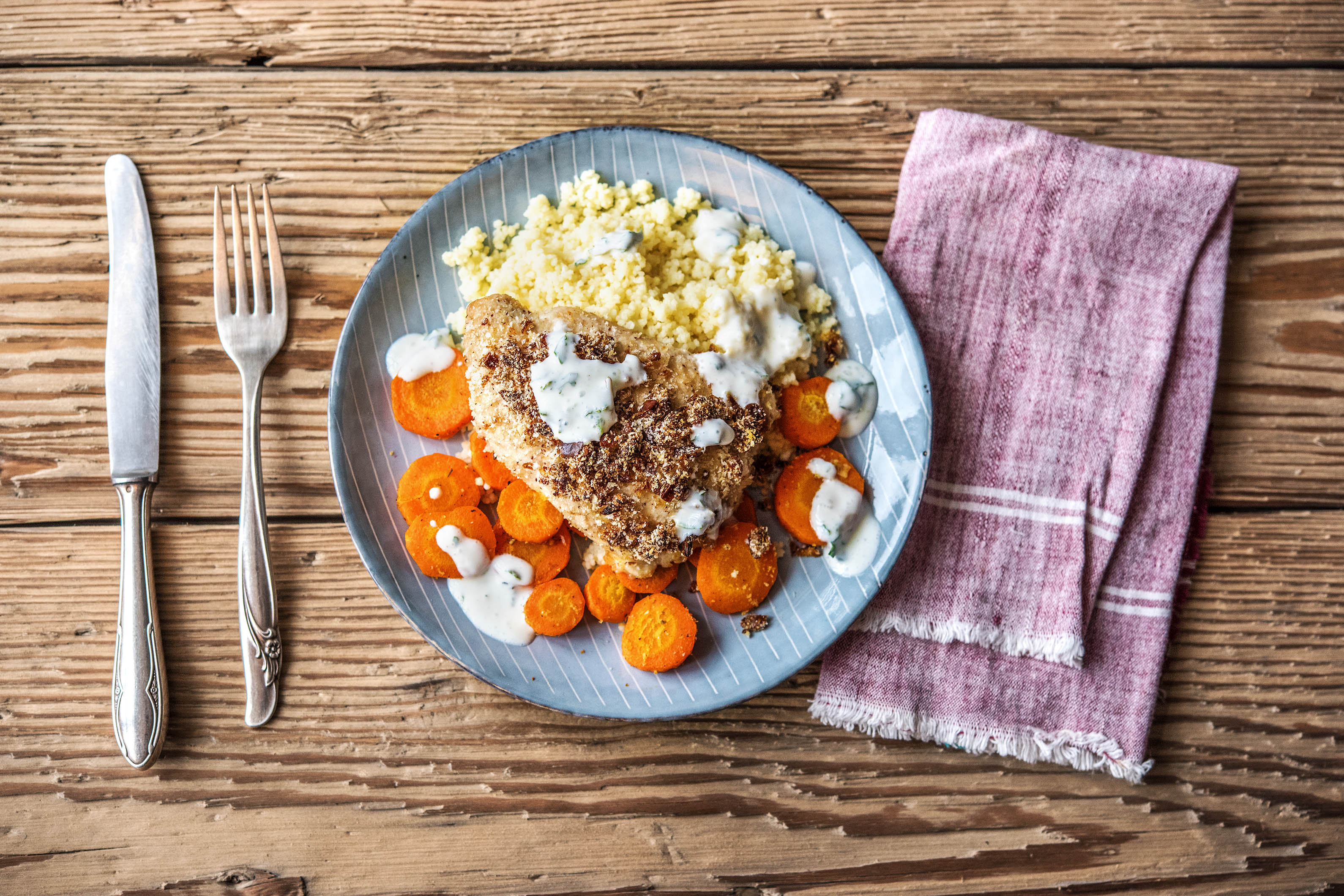 Putenbrust mit Dattel-Mandelkruste