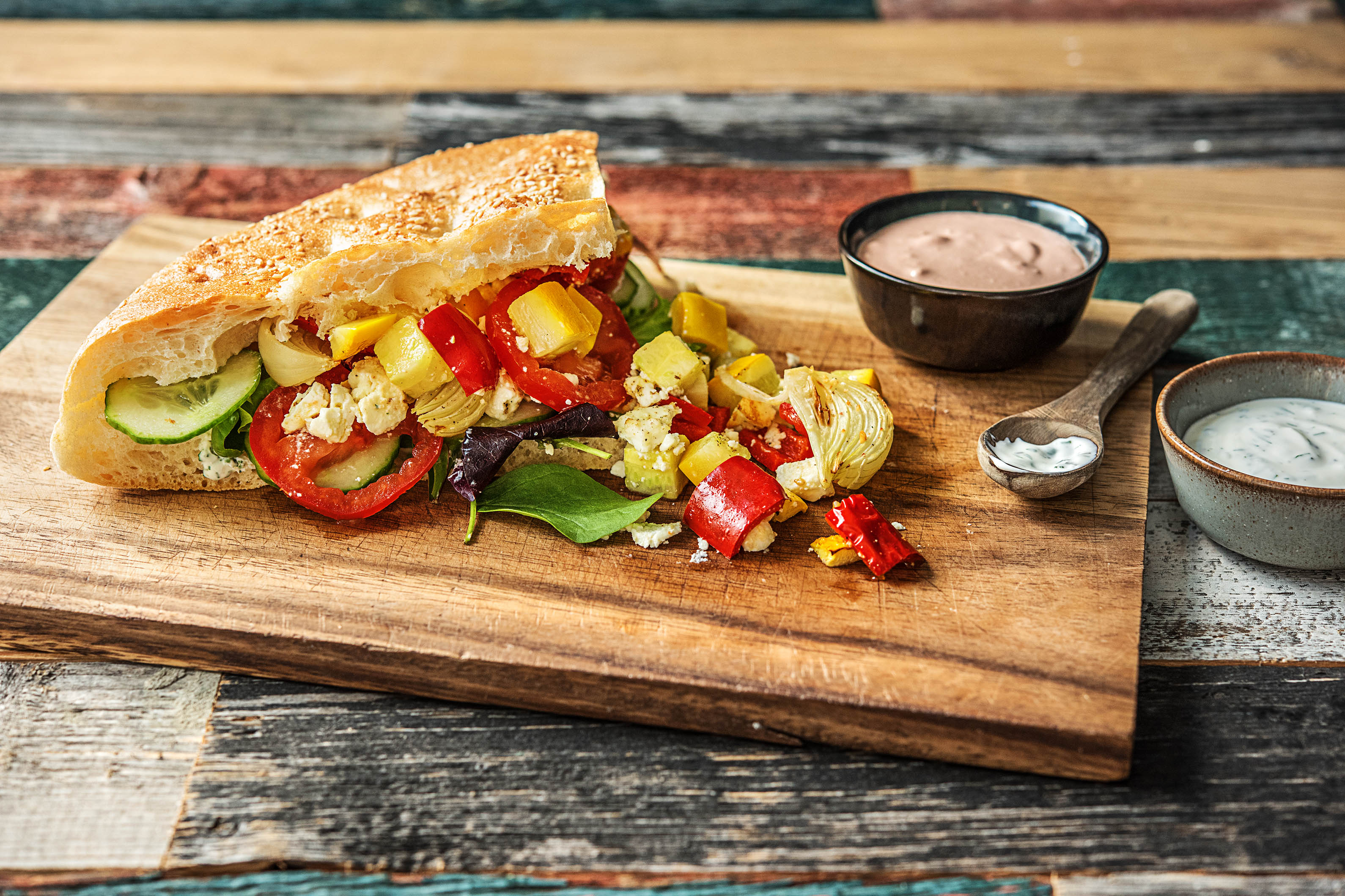 Gefülltes Fladenbrot