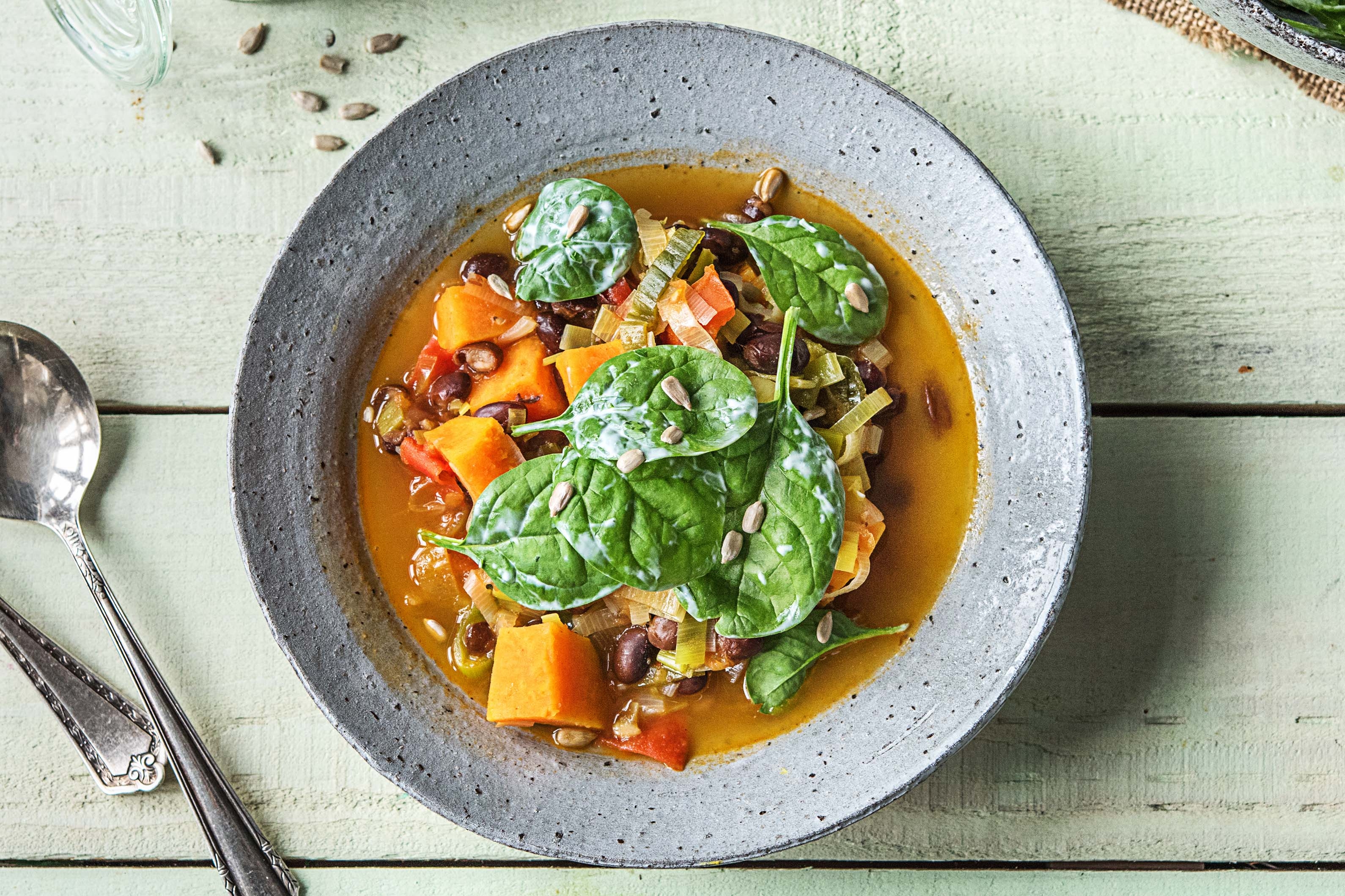 Süßkartoffel-Bohnen-Chili