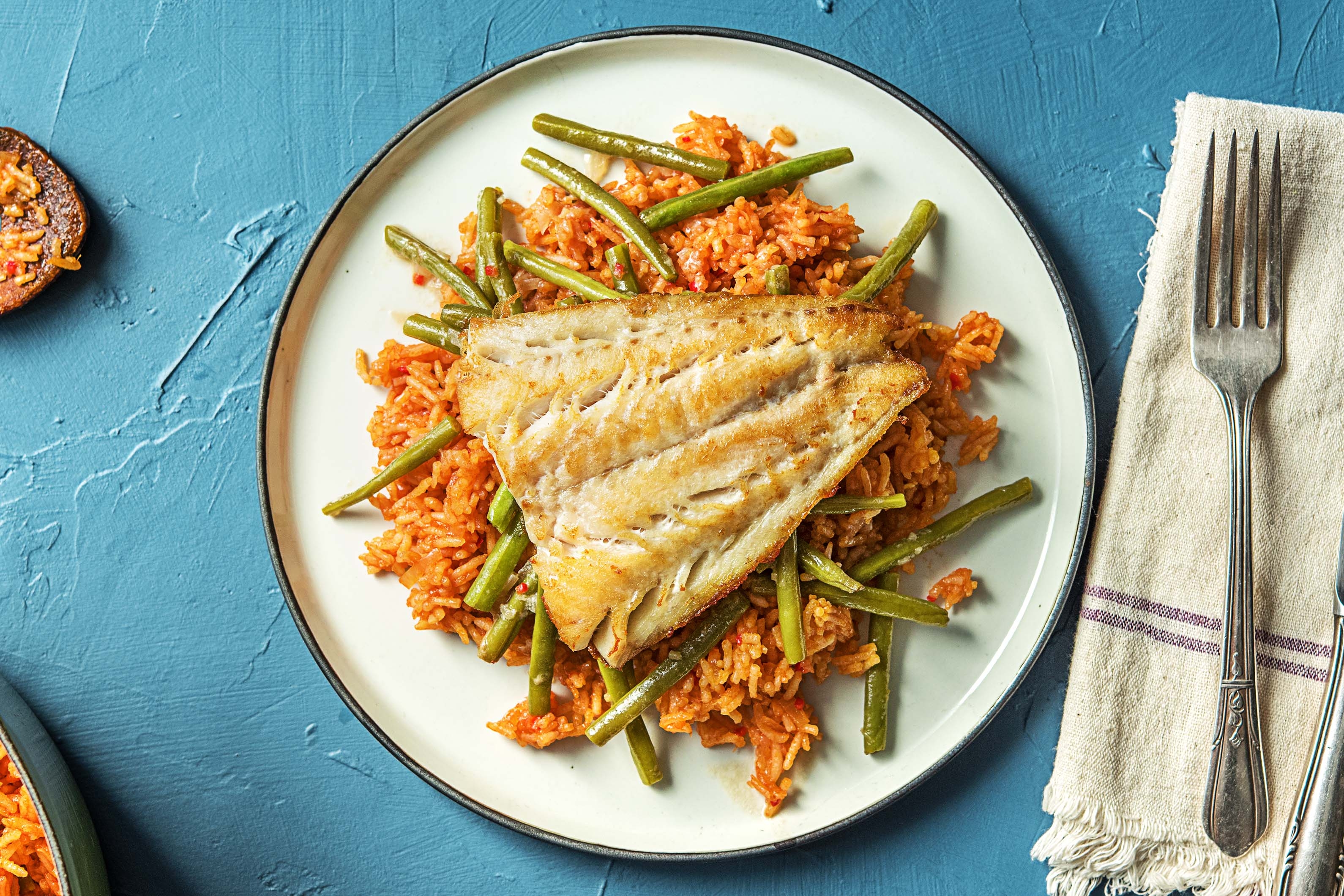 Filet de merlan et sayur de haricots