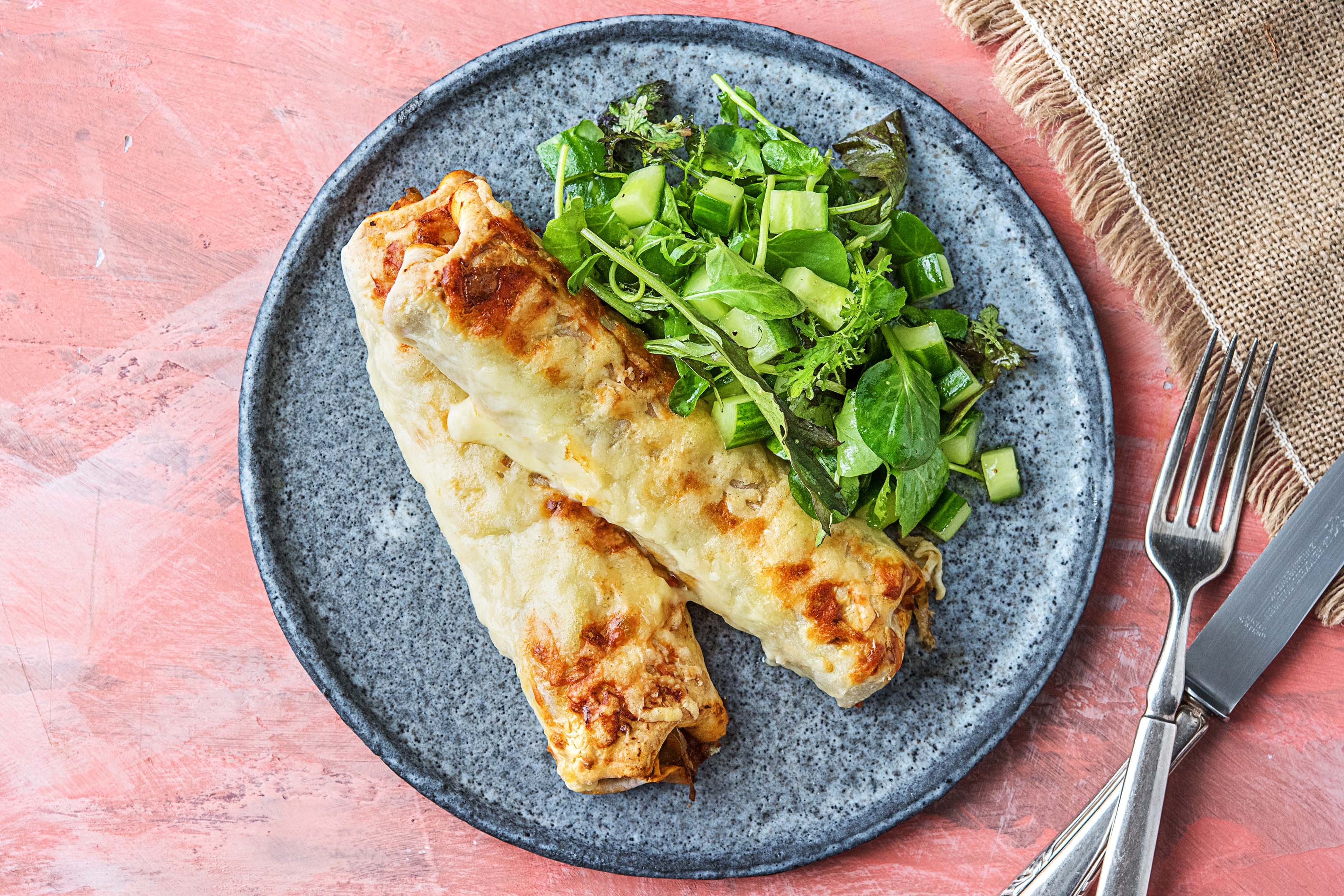 Cheesy Chorizo Enchiladas