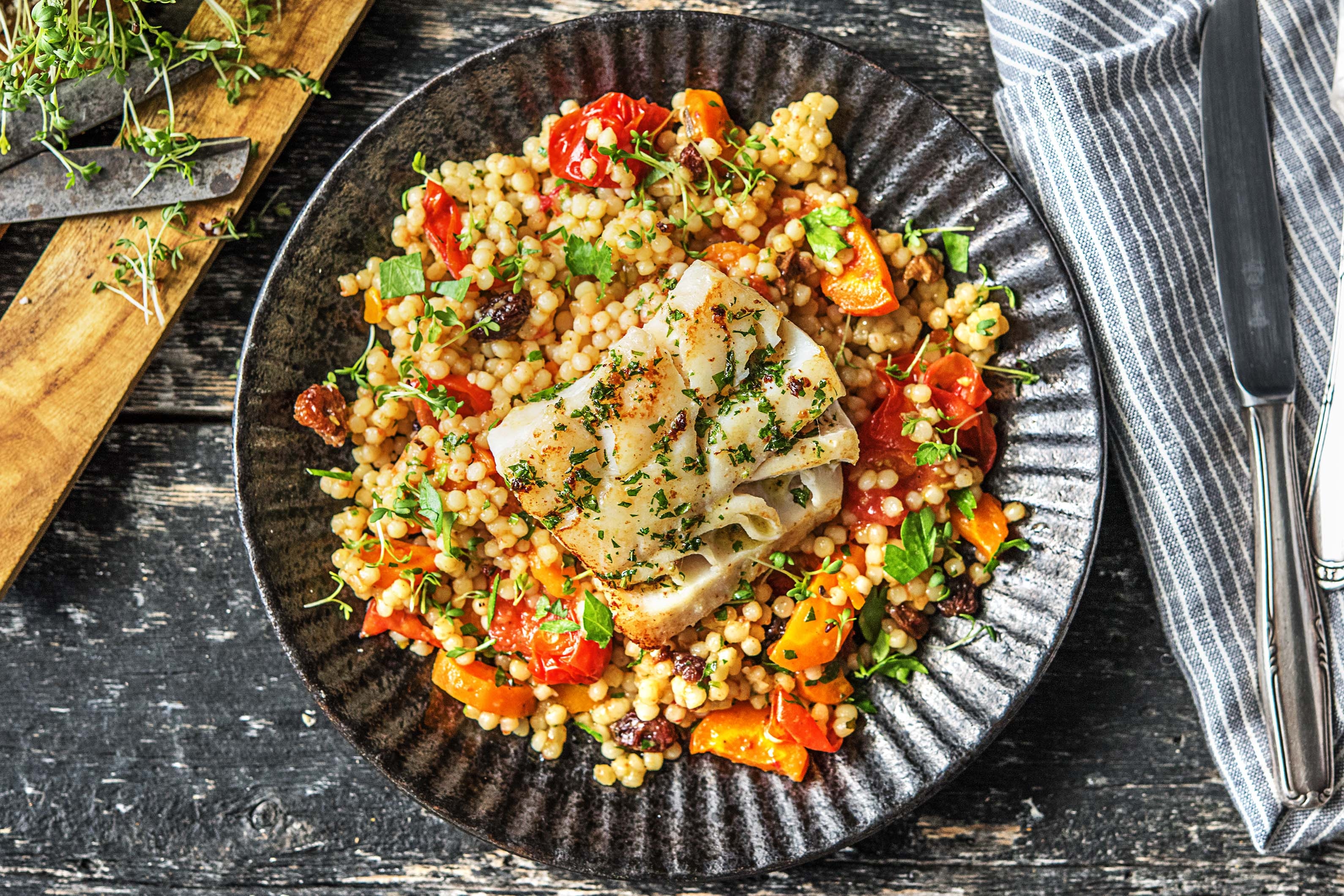 Filet de cabillaud à la poêle et sauce au beurre