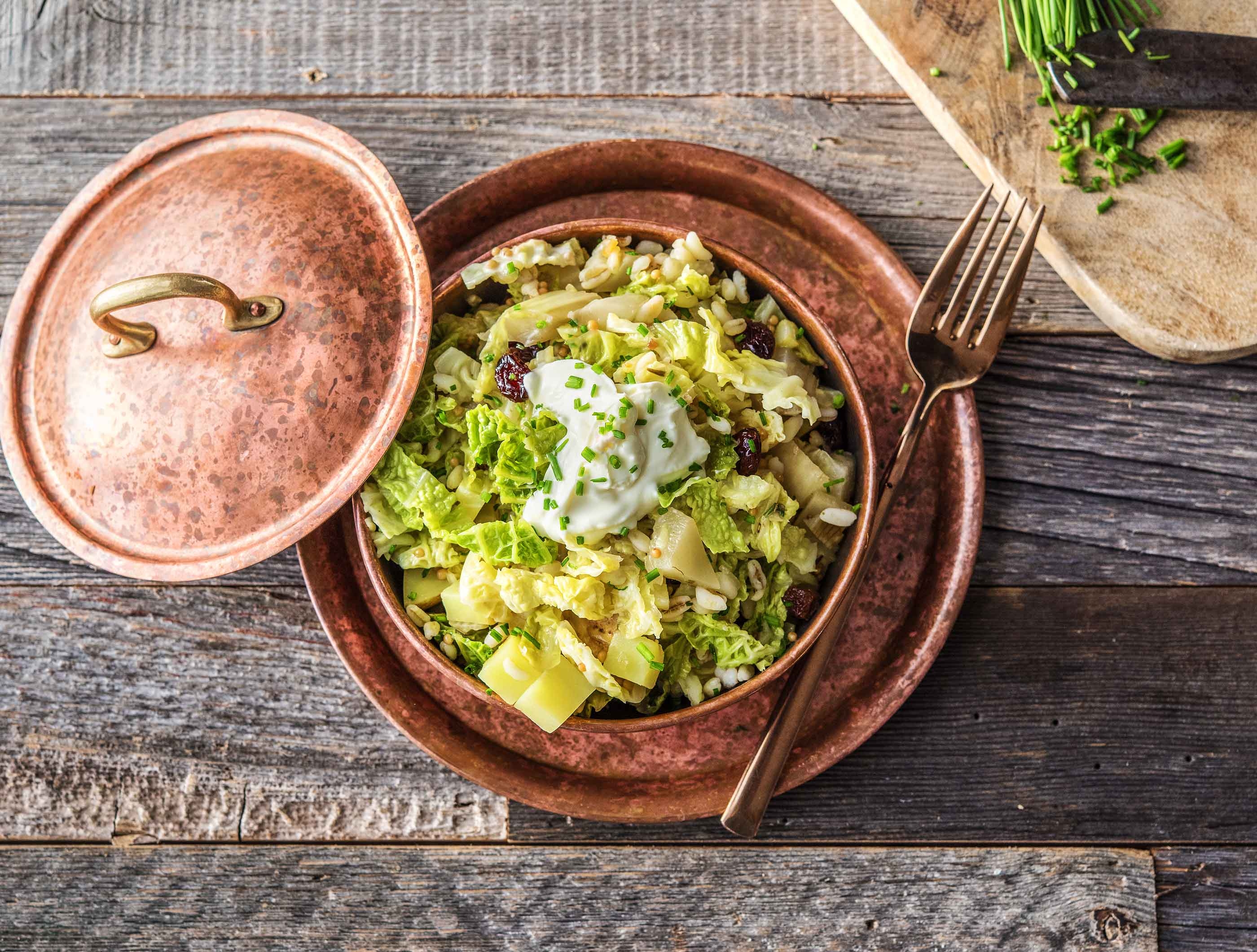 Mijoté végétarien au chou de Milan