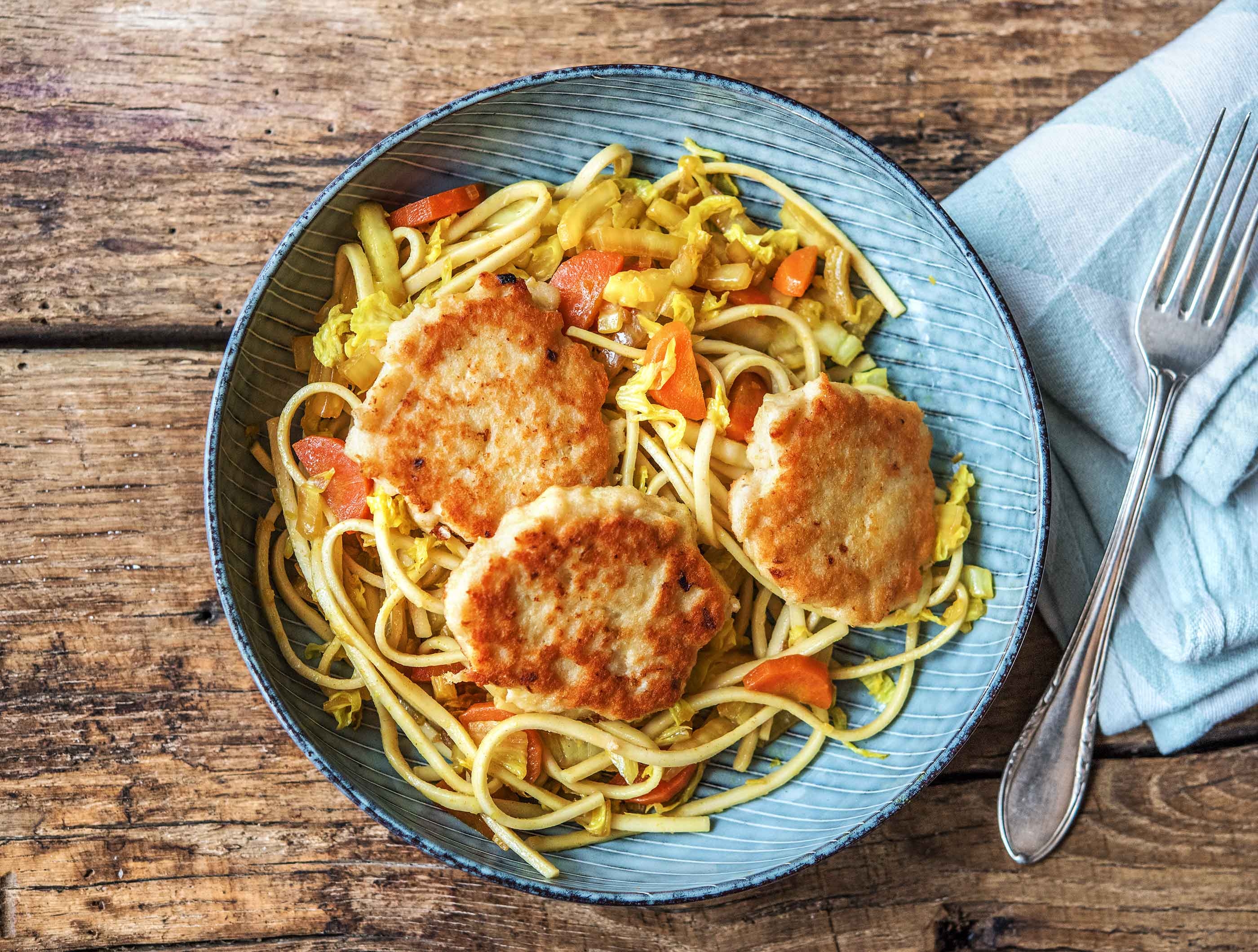 Galettes de poisson aux nouilles