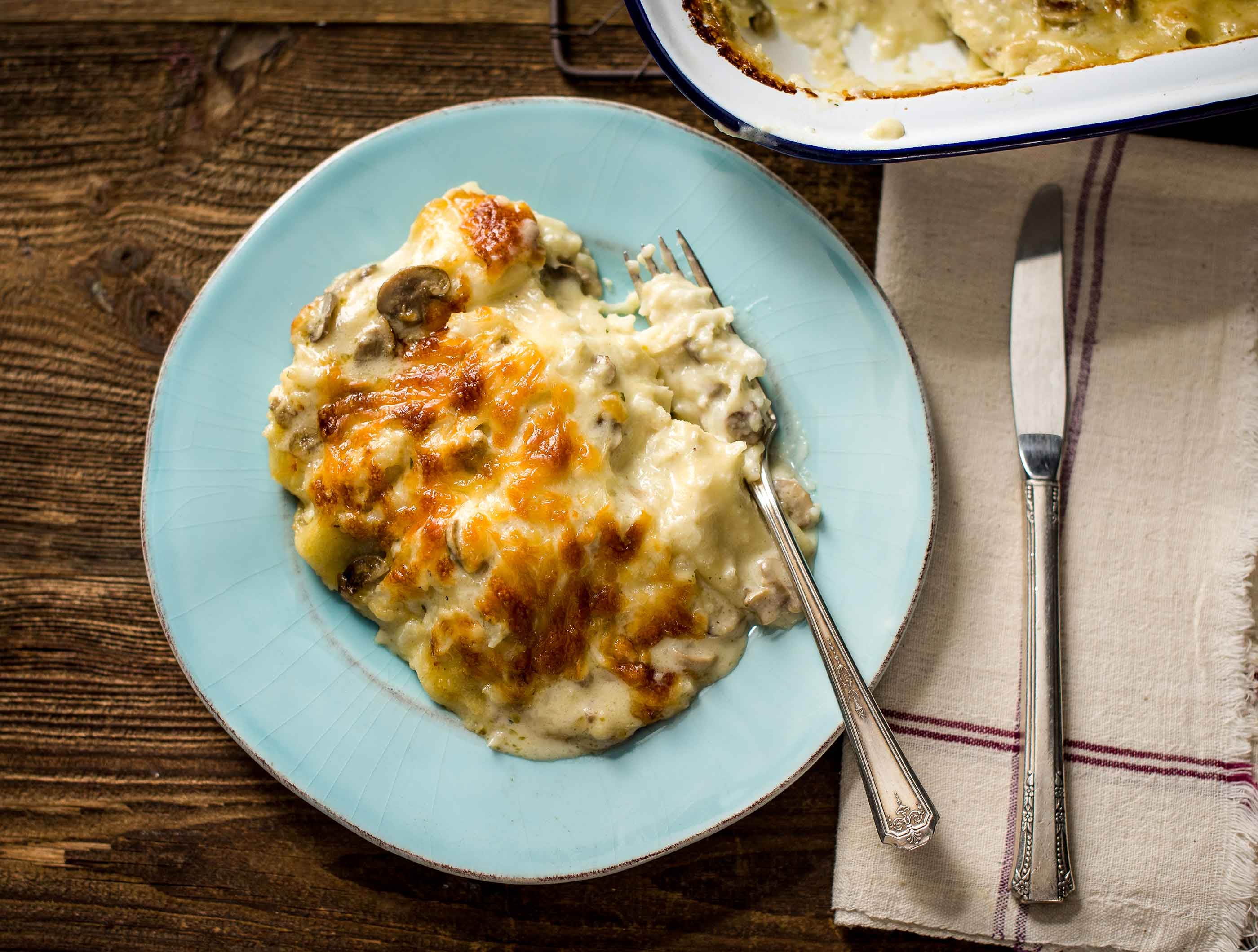 Lasagne crémeuse aux champignons