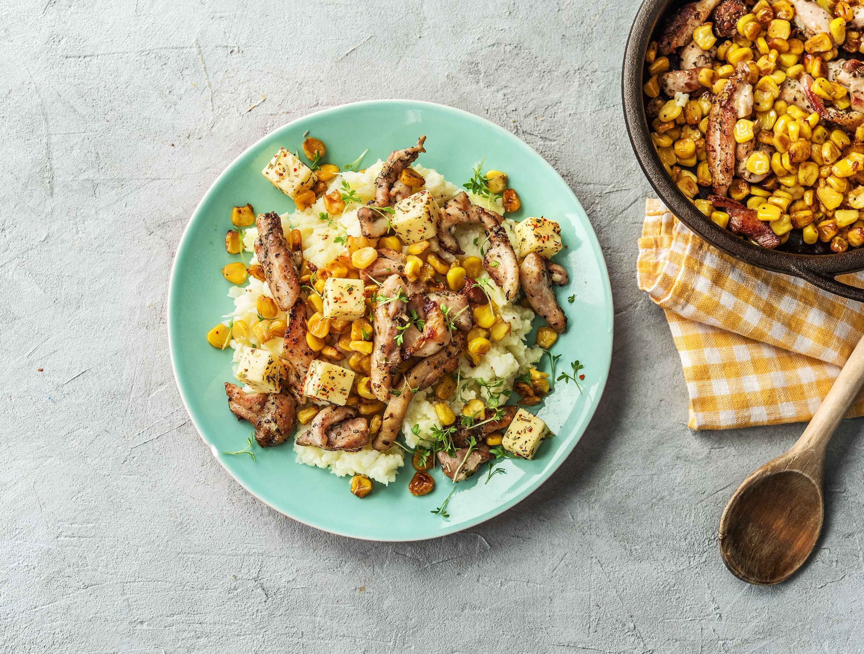 Purée de chou-fleur au poulet