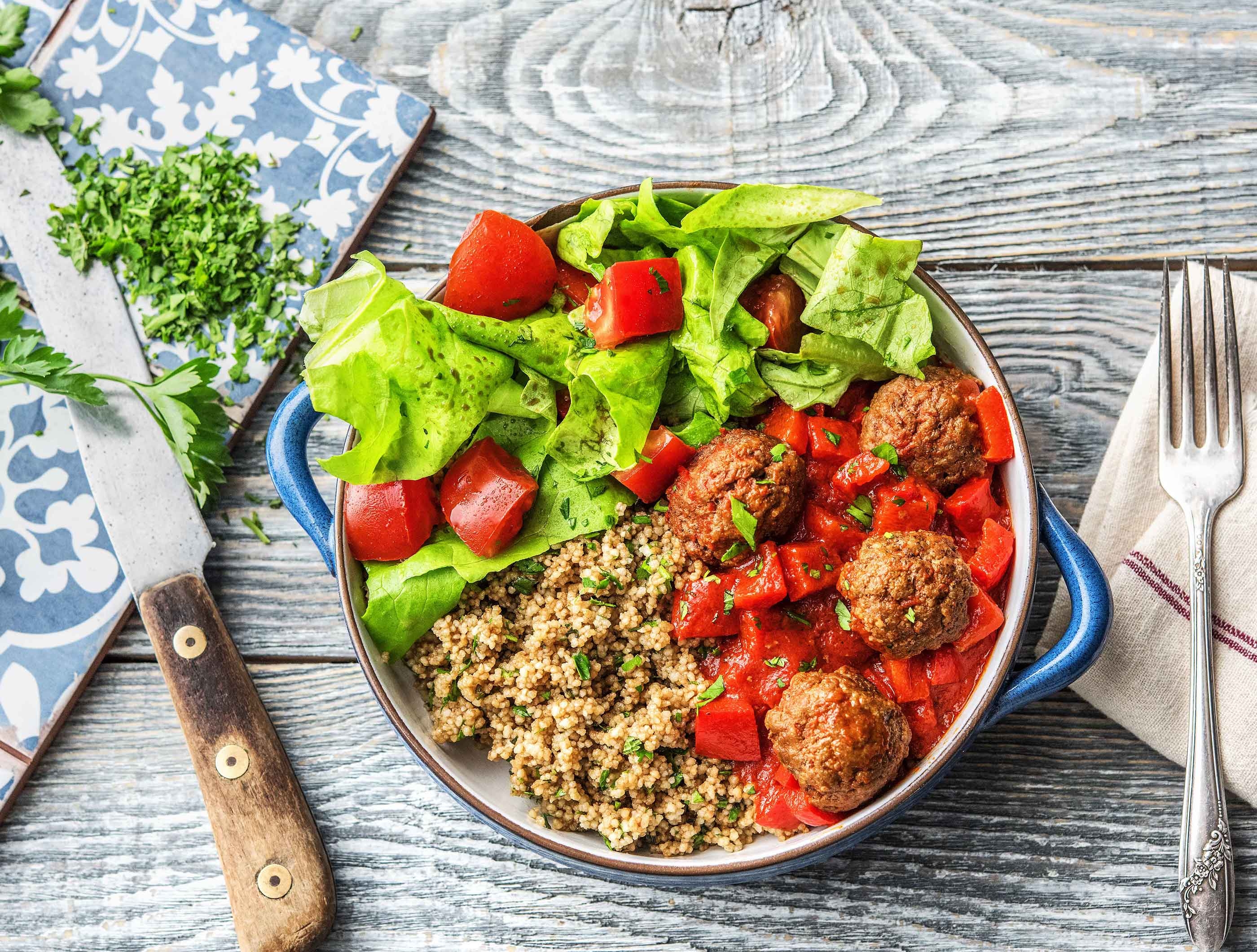 Couscous aux boulettes de viande