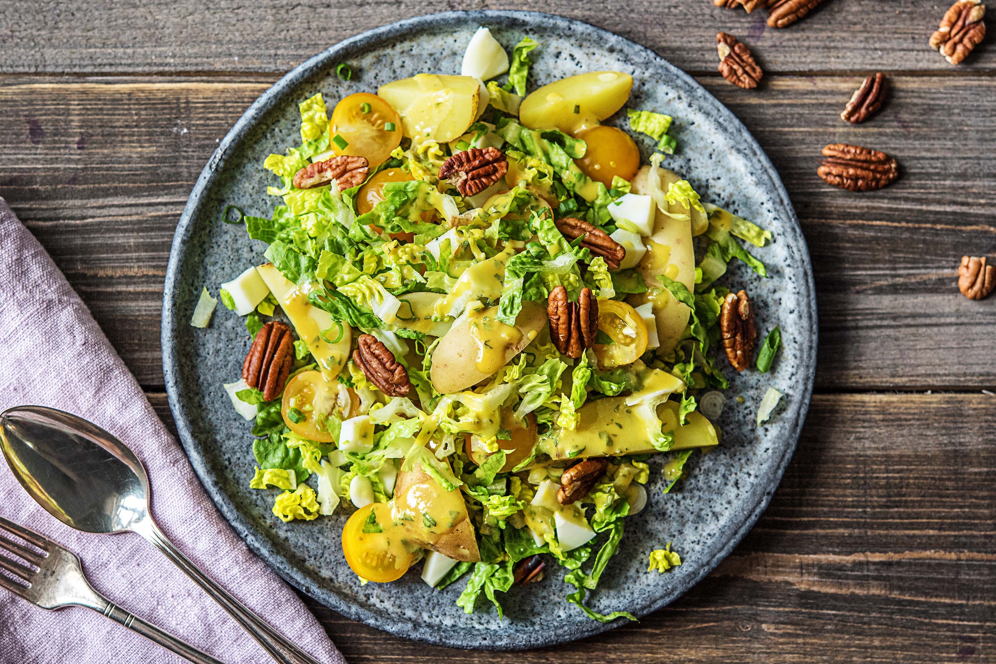 Salade estivale de grenailles à l'oeuf