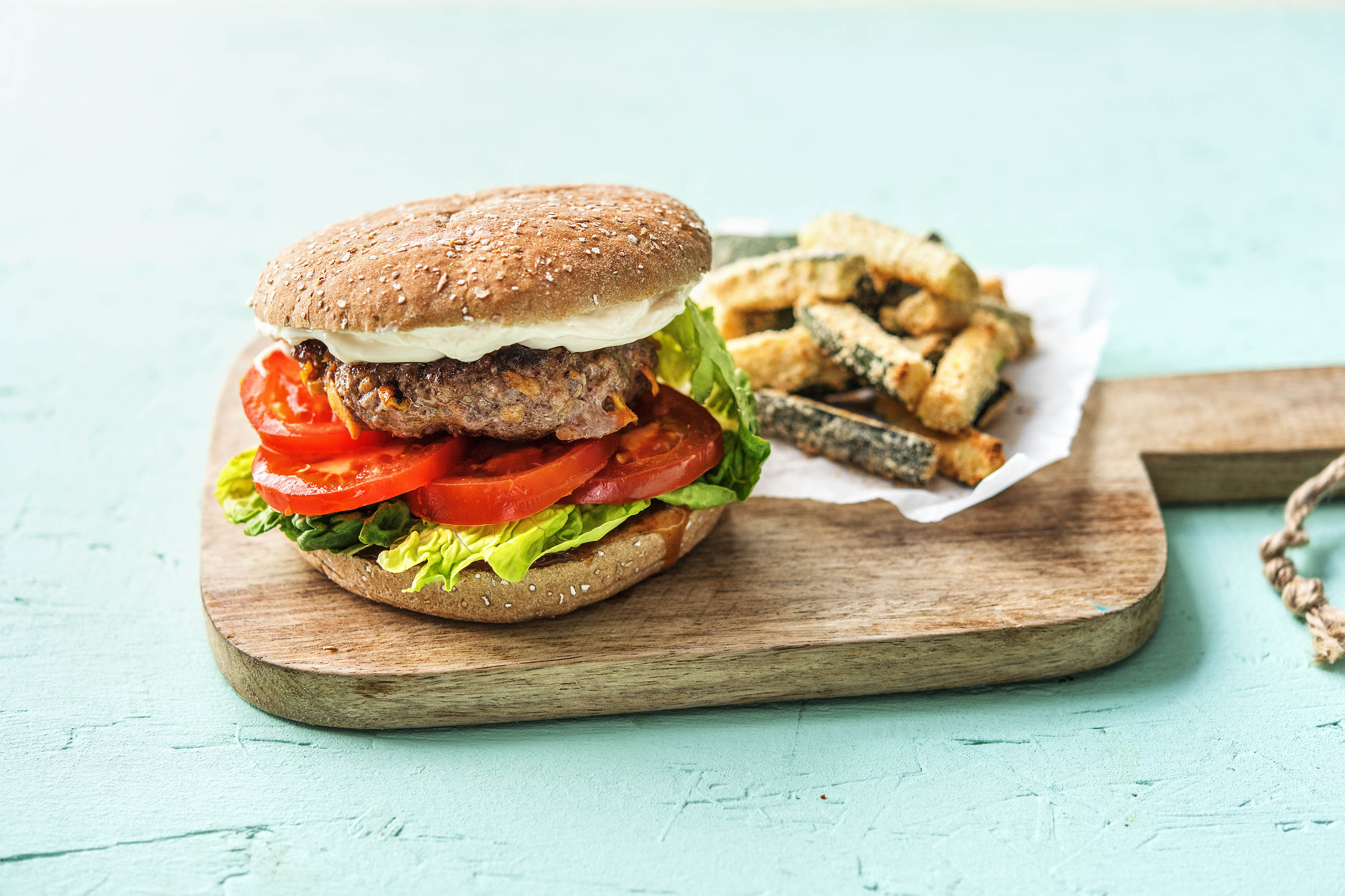 Saftiger Rindfleischburger