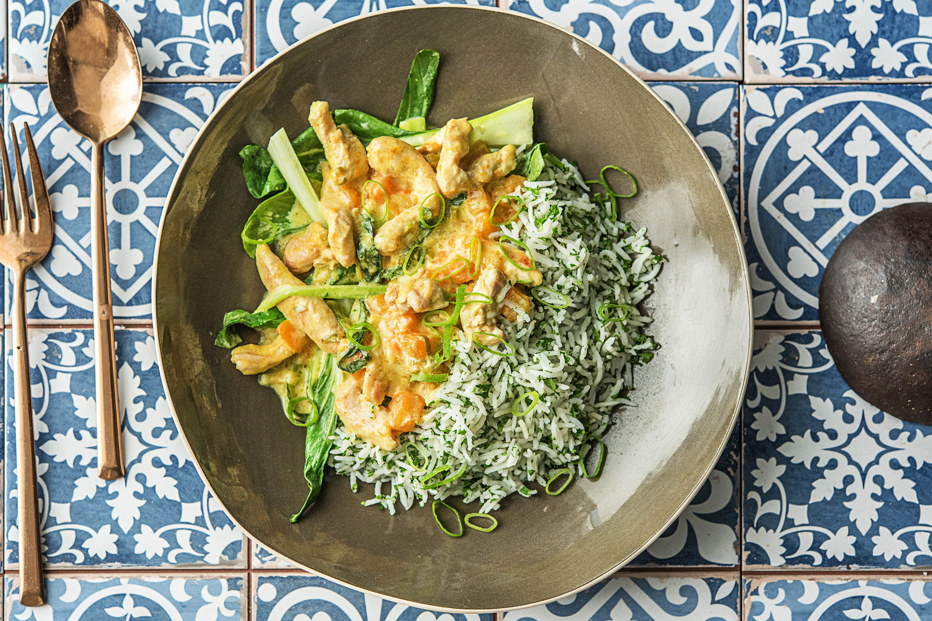 Curry mit Mango & Poulet