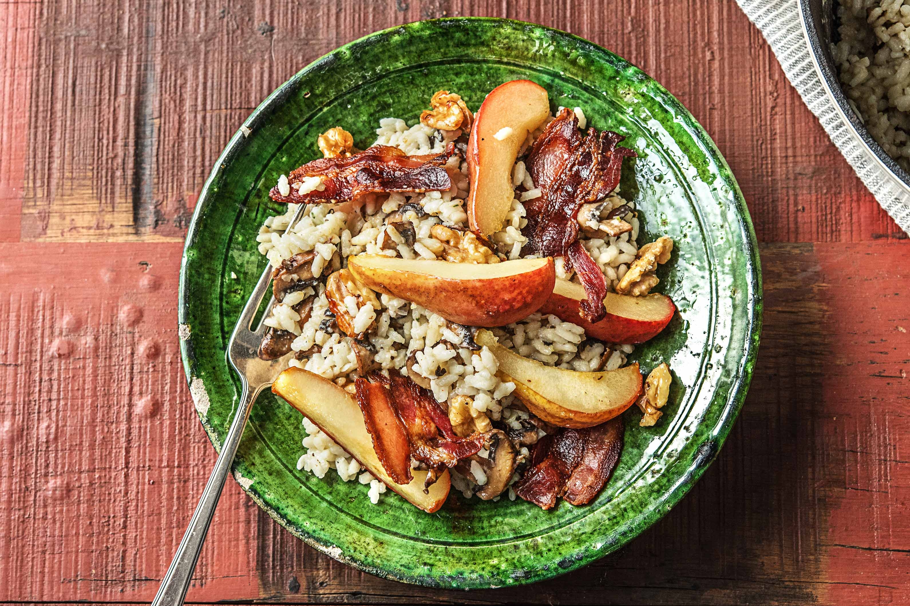 Pilzrisotto mit Bacon