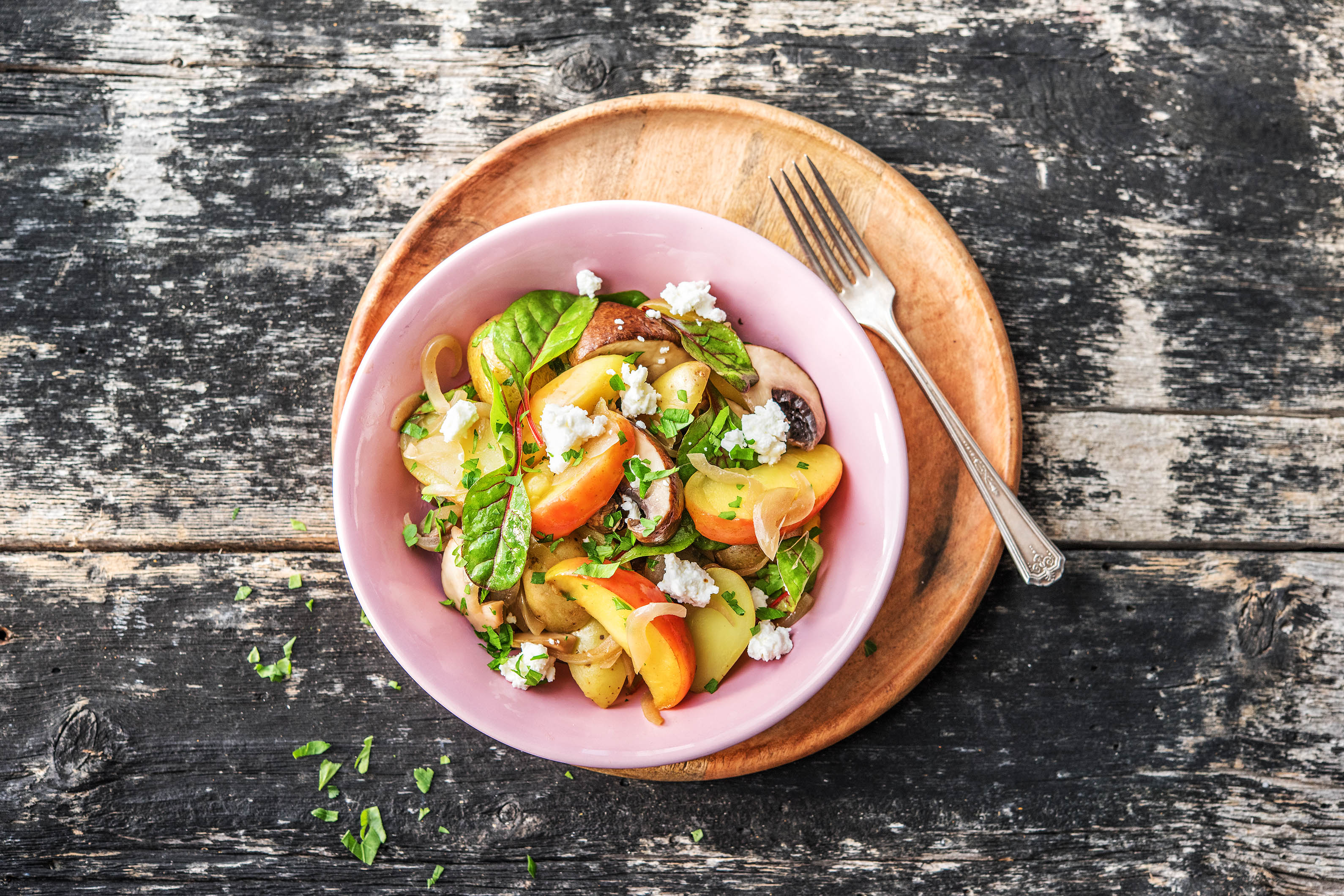 Lauwarmer Portobello-Drillinge-Salat