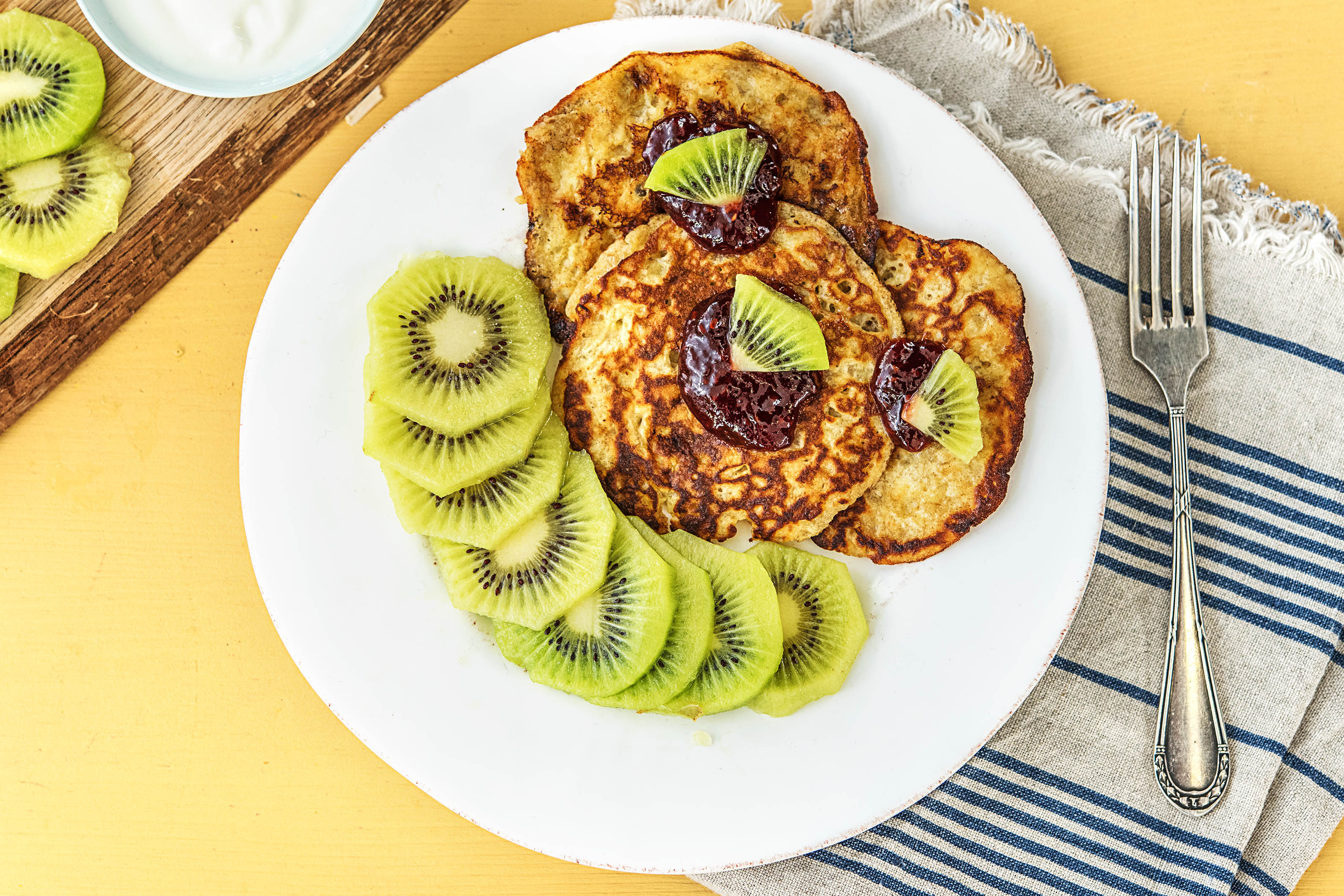 Crêpes à la banane et au yaourt