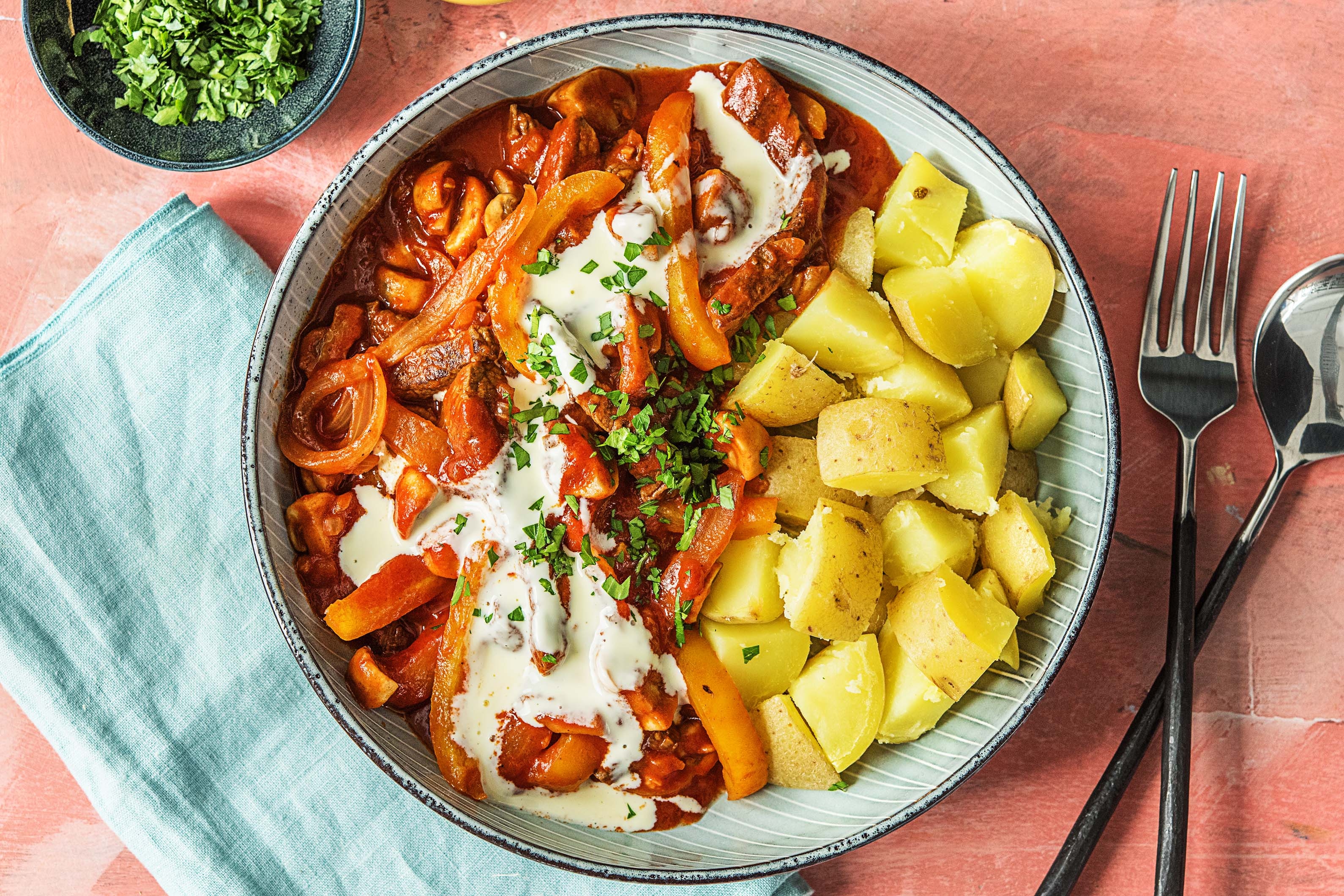 Goulash hongroise au bifteck