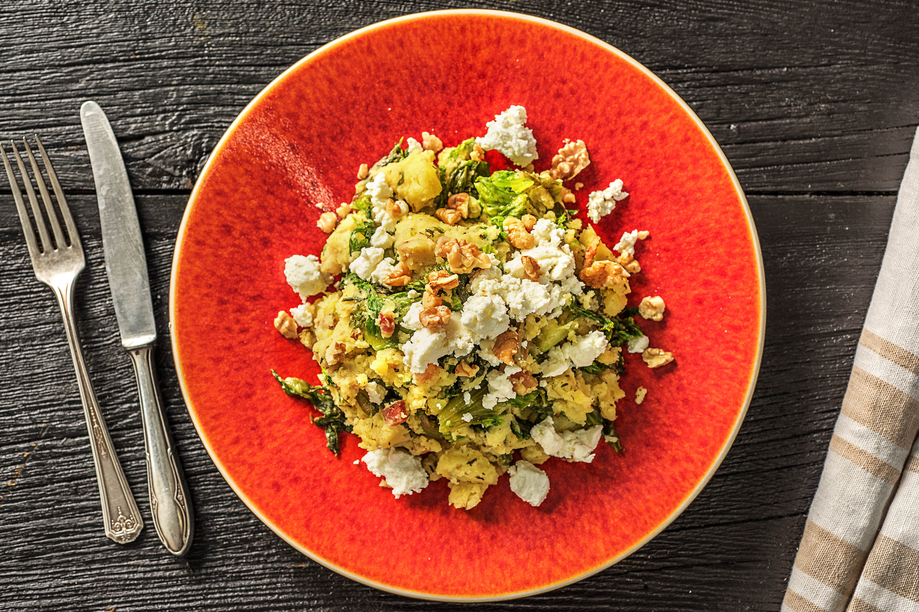 Andijviestamppot met spekjes