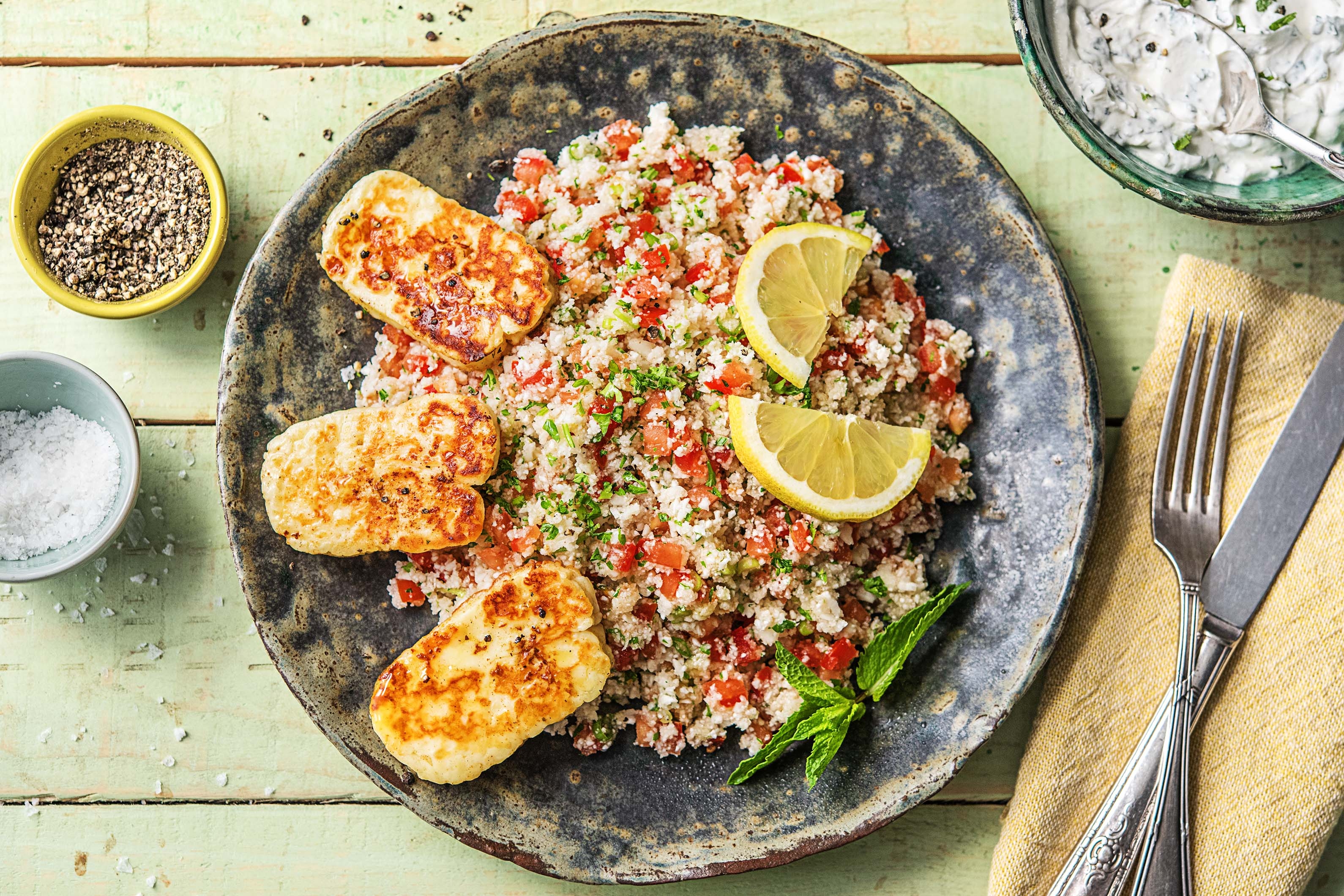 Exotisch gewürzter Halloumi